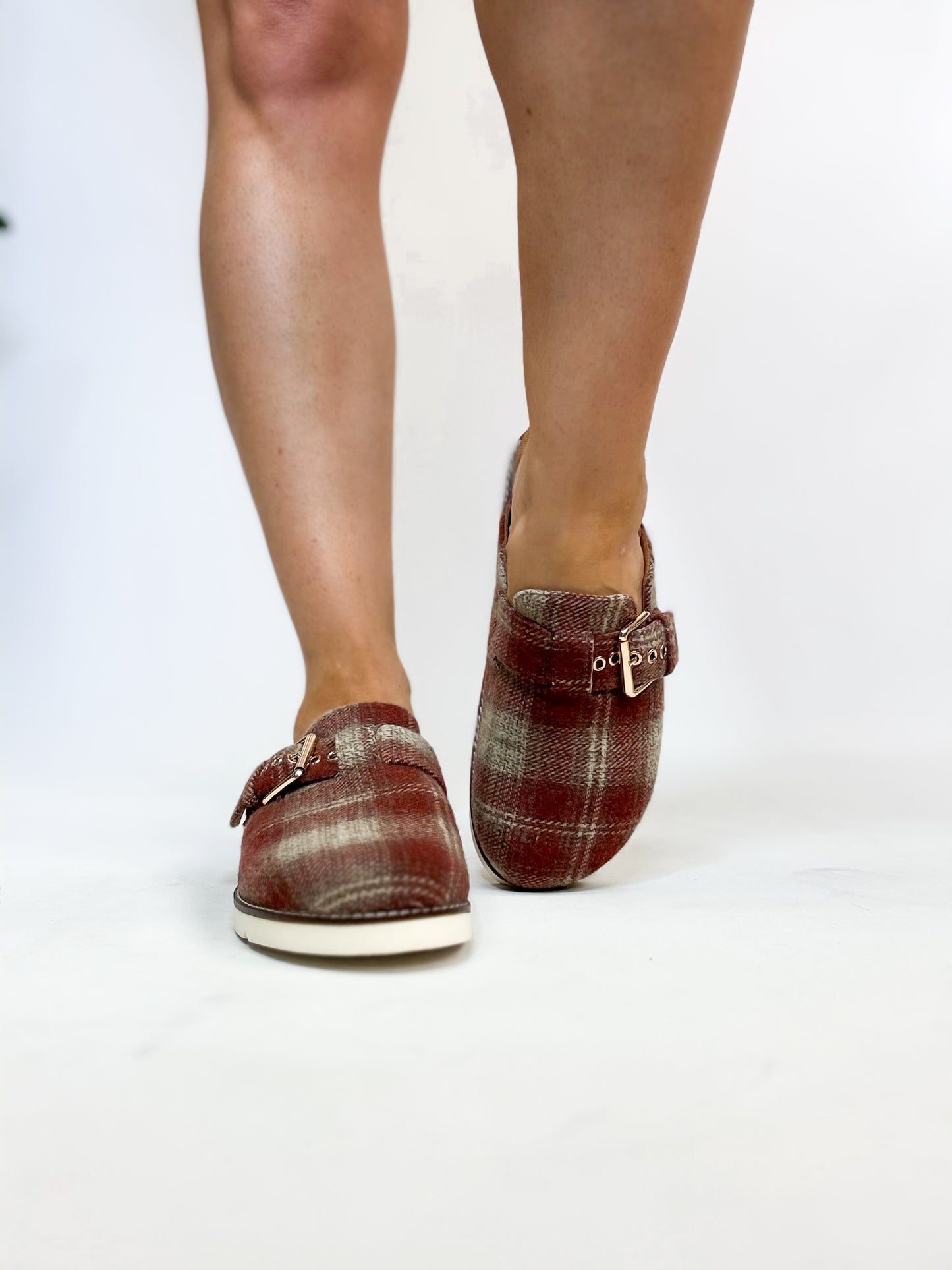 Corky's Rust Plaid Day Dream Shoes
