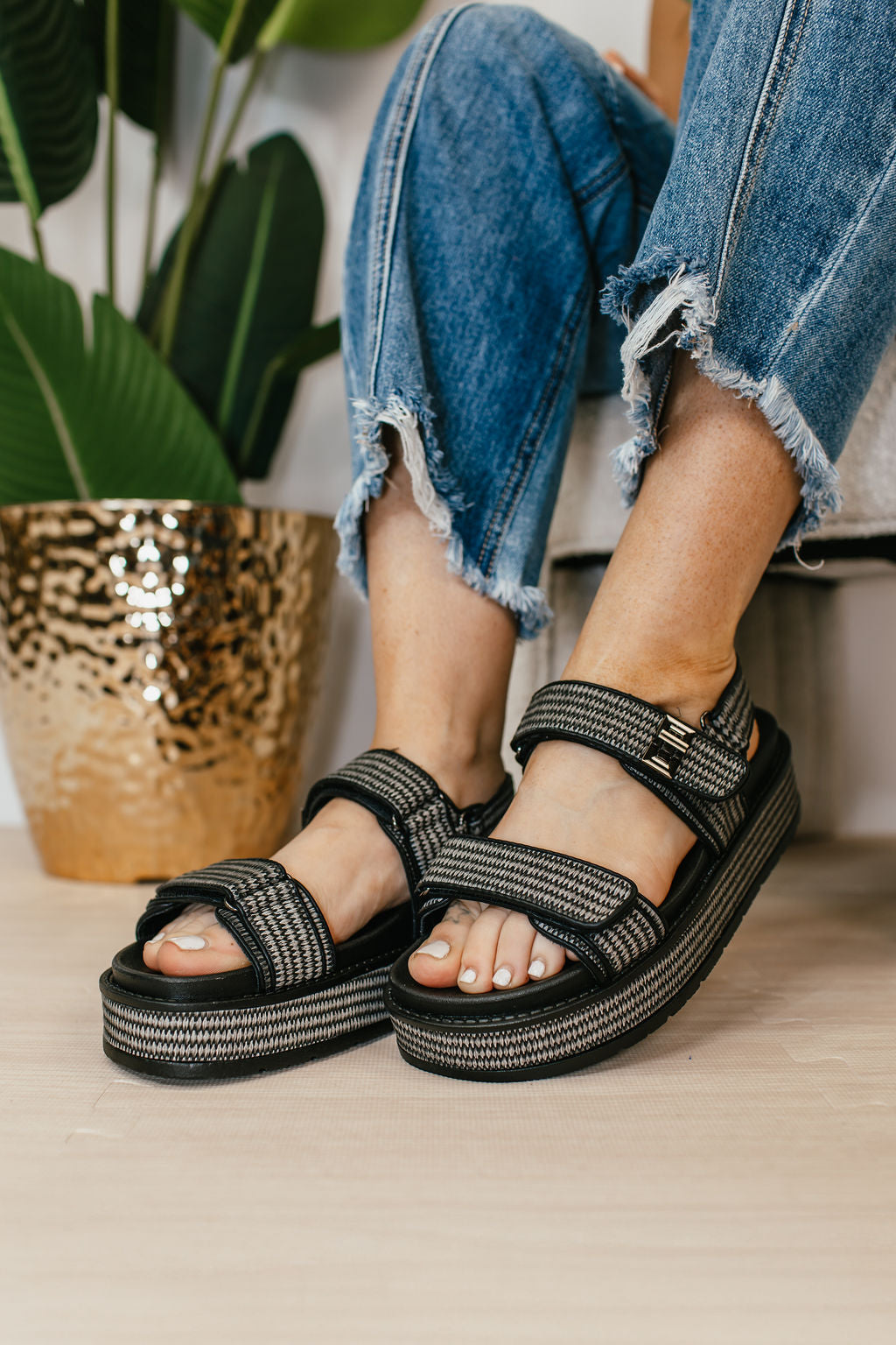 Corky's Black Go For It Sandals