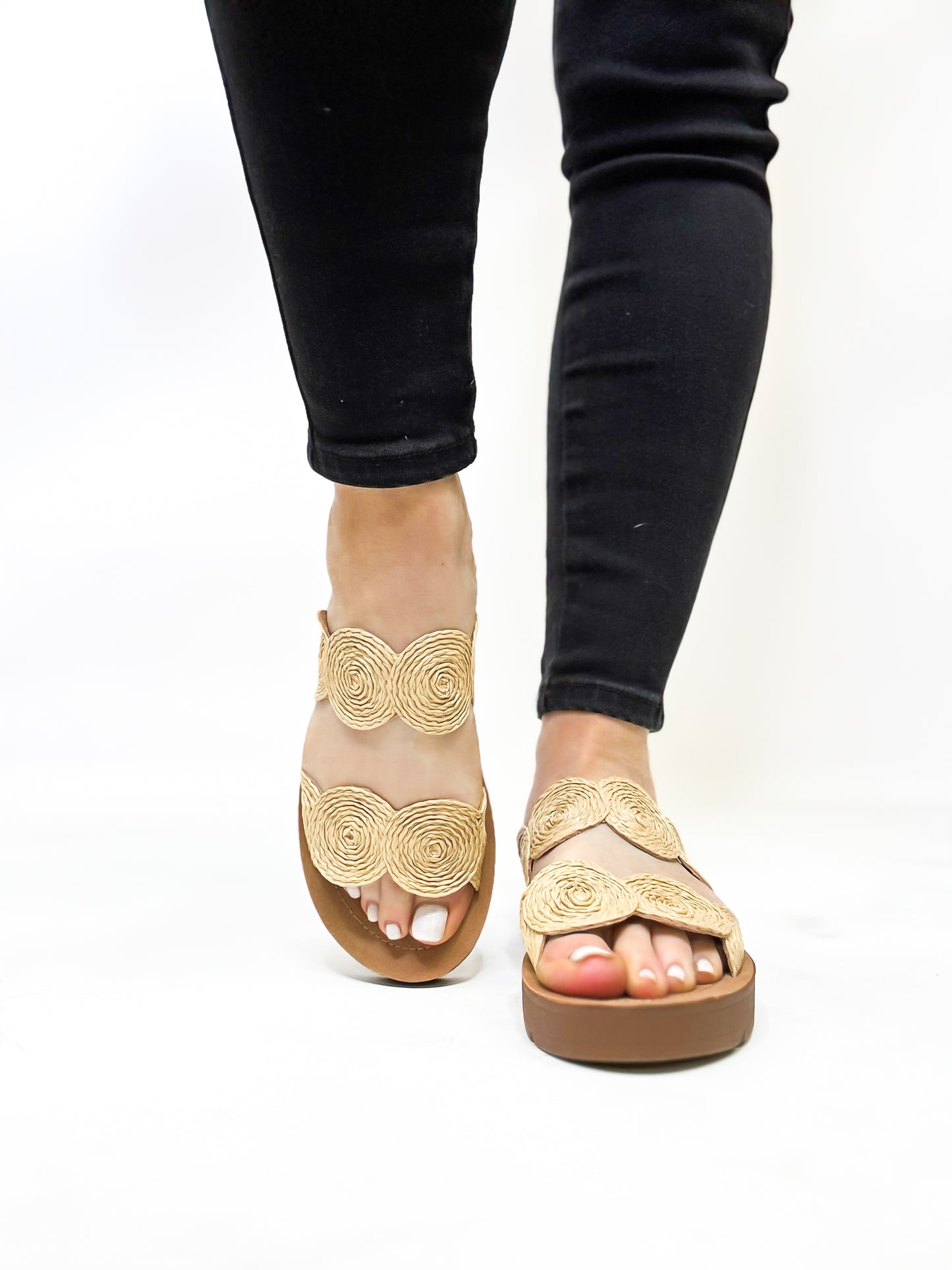 Corky's Raffia Cheers Beaches Sandals FINAL SALE