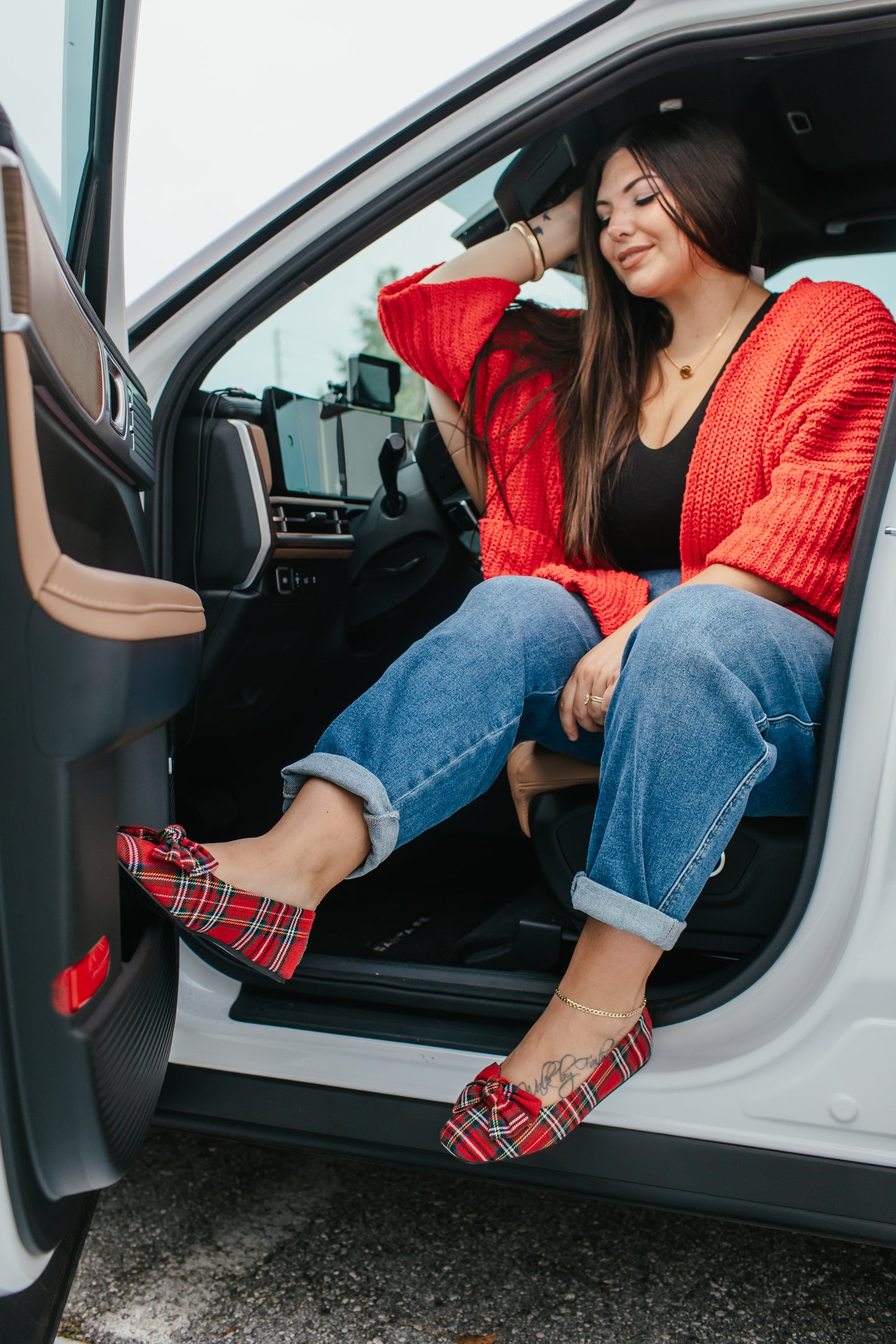 Corky's Red Plaid Sugar Rush Flats