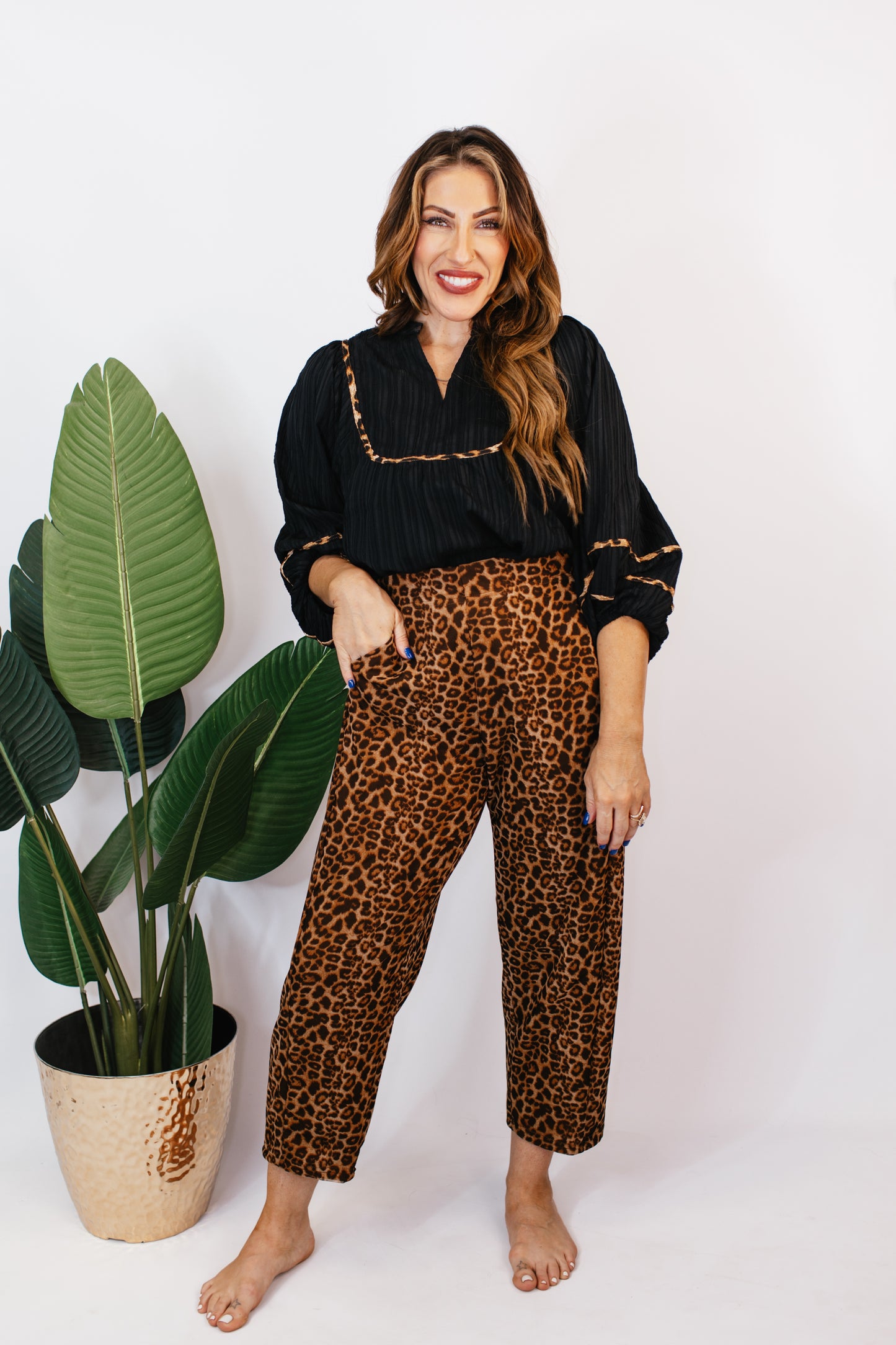 Barrel Pants in Cheetah - Reg/Curvy