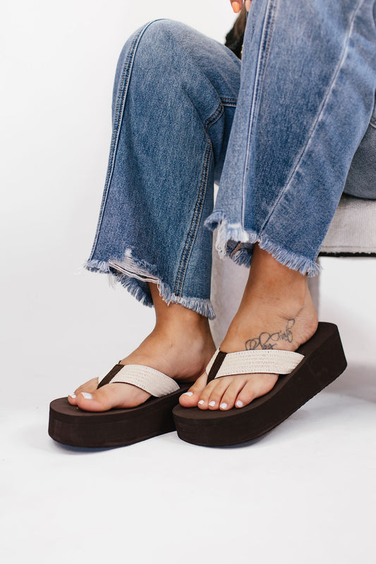 Corky's Cream Mai Tai Sandals FINAL SALE