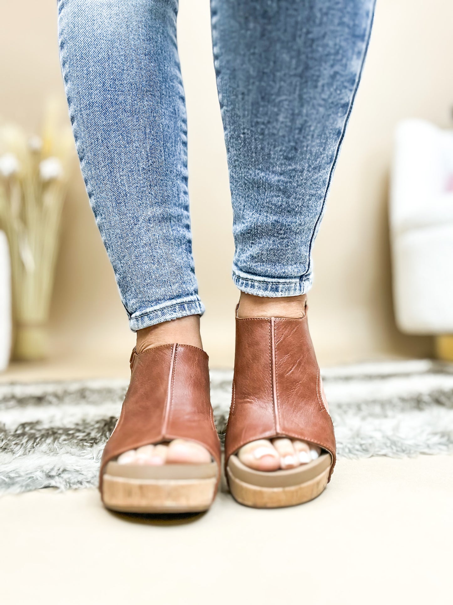 Corky's Whiskey Smooth Carley Wedge Sandals