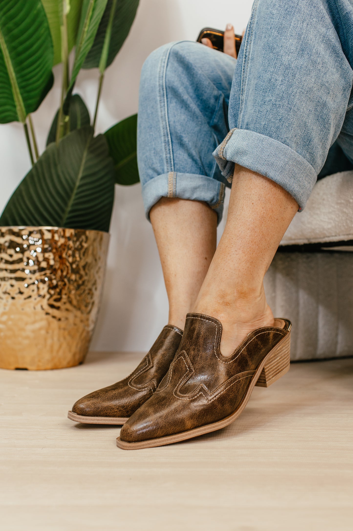 Corky's Tan Crackle Saloon Shoes