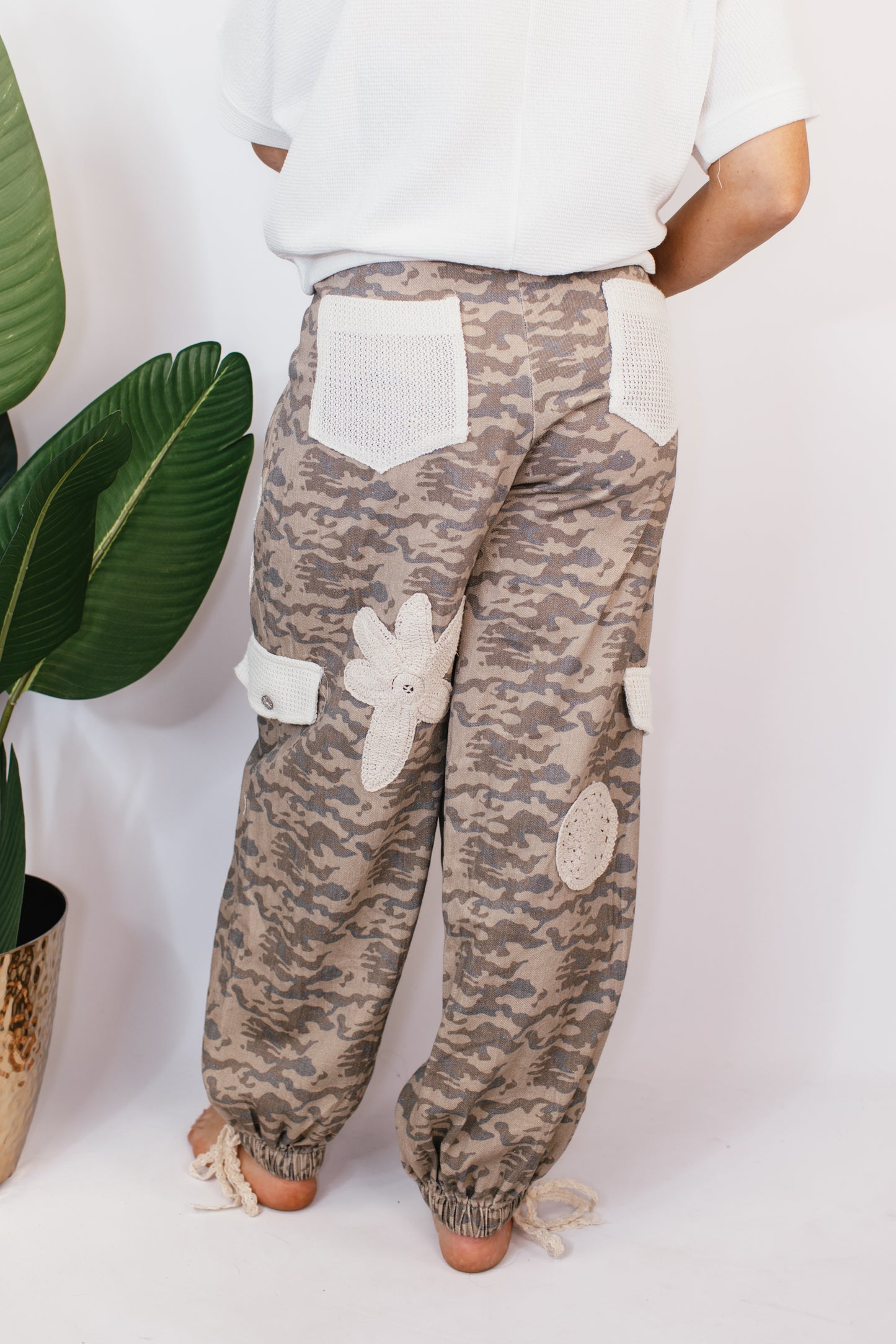 Beige Camo Pants