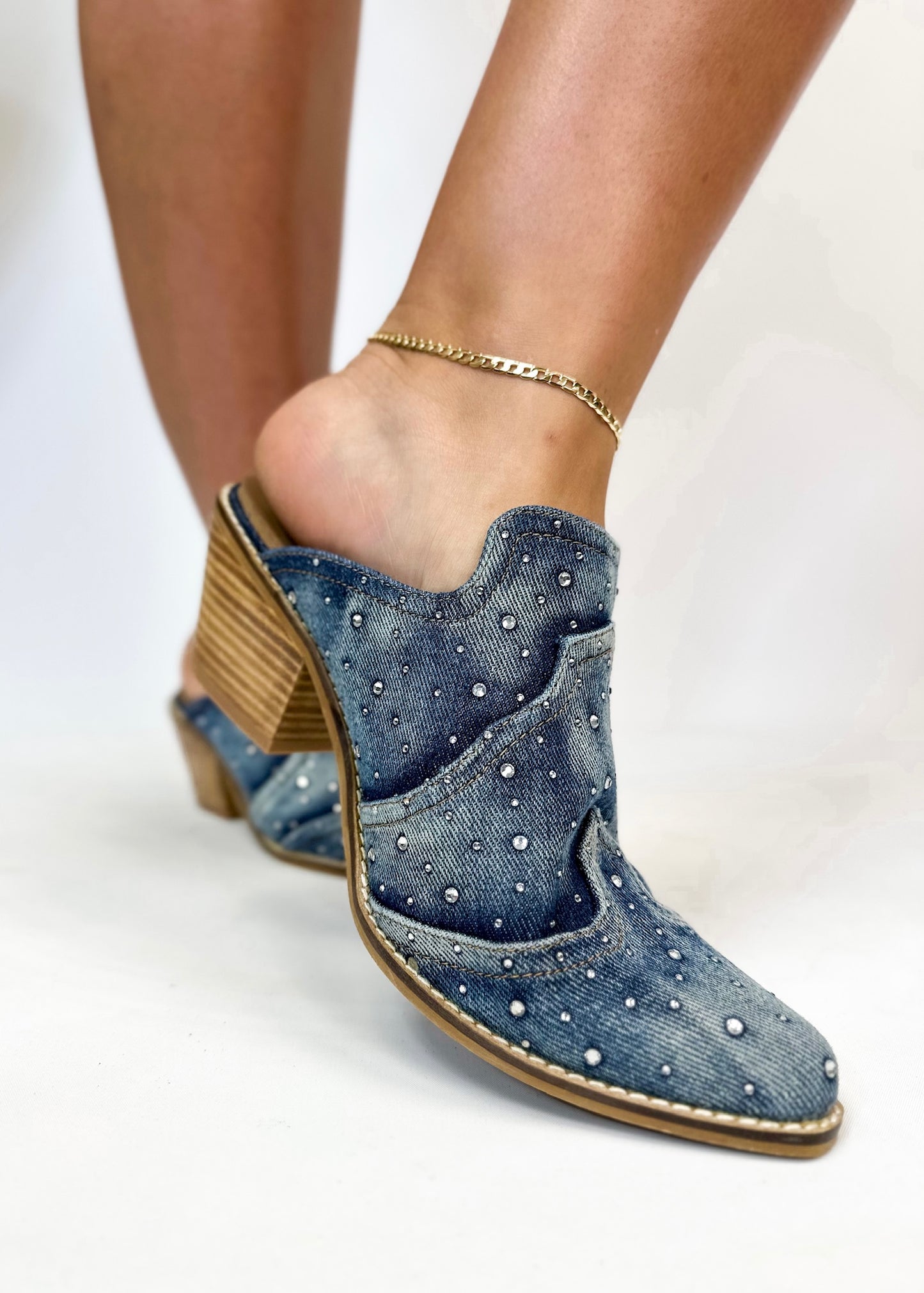 Corkys Blue Washed Denim Tex Mex Boots