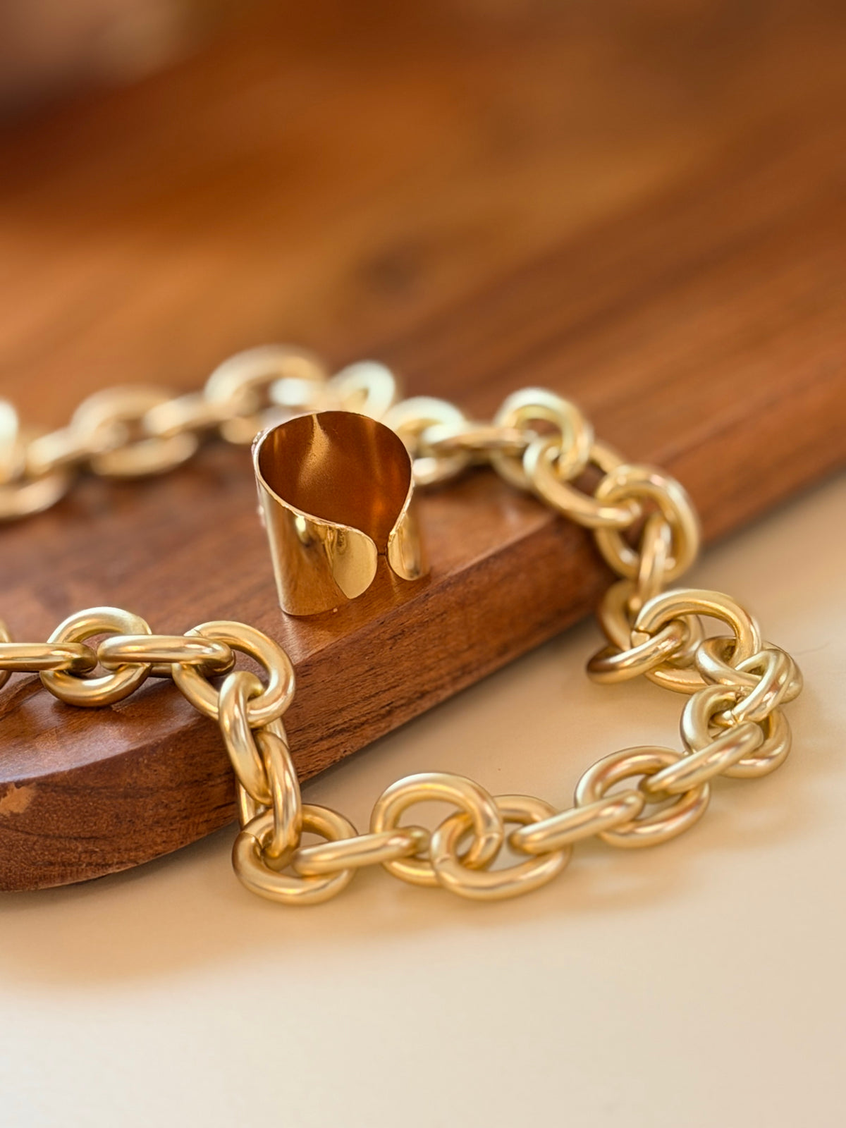Cross Ring In Fuchsia
