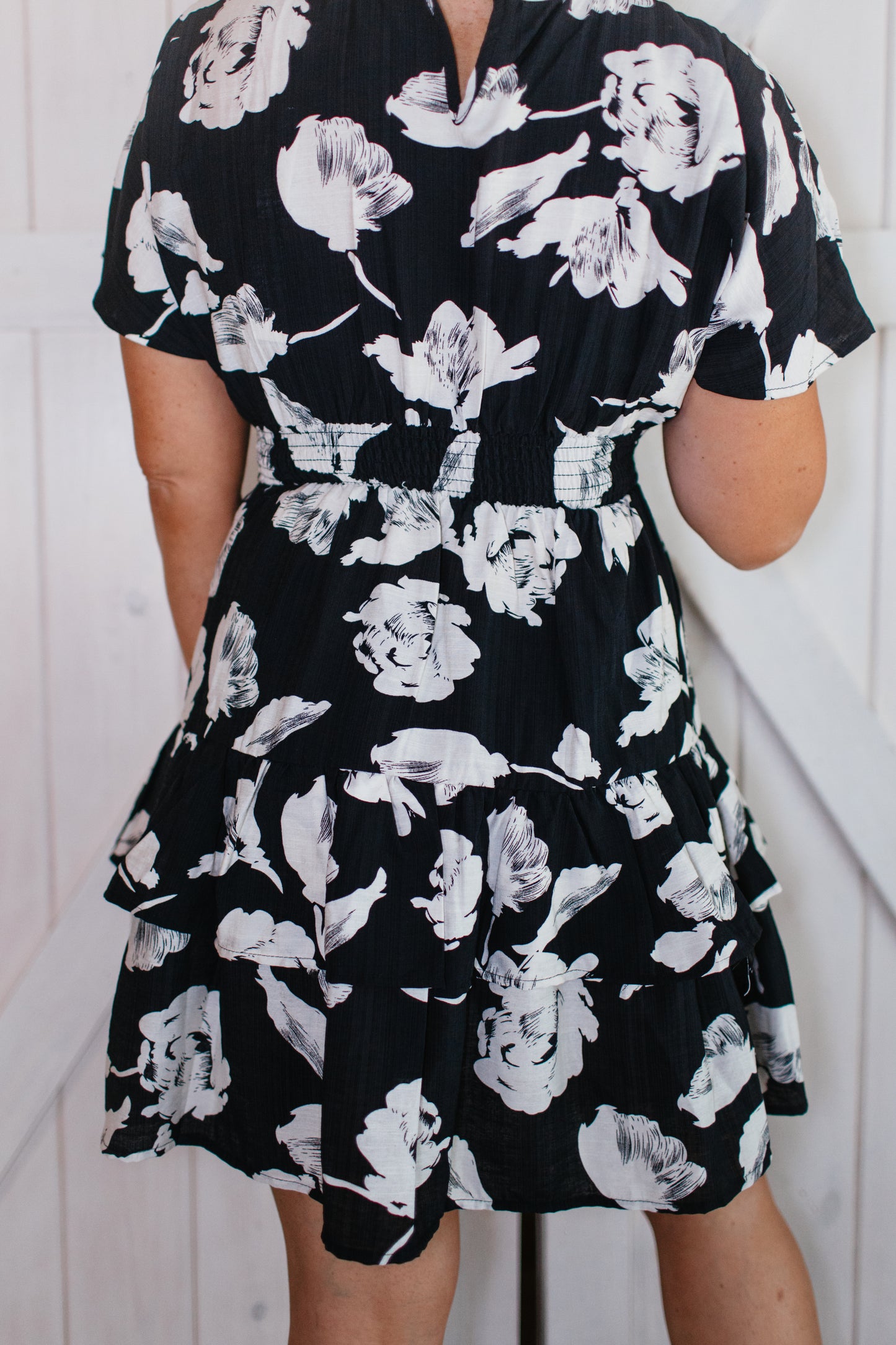 Floral Ruffle Charm Dress - Reg/Curvy- FINAL SALE