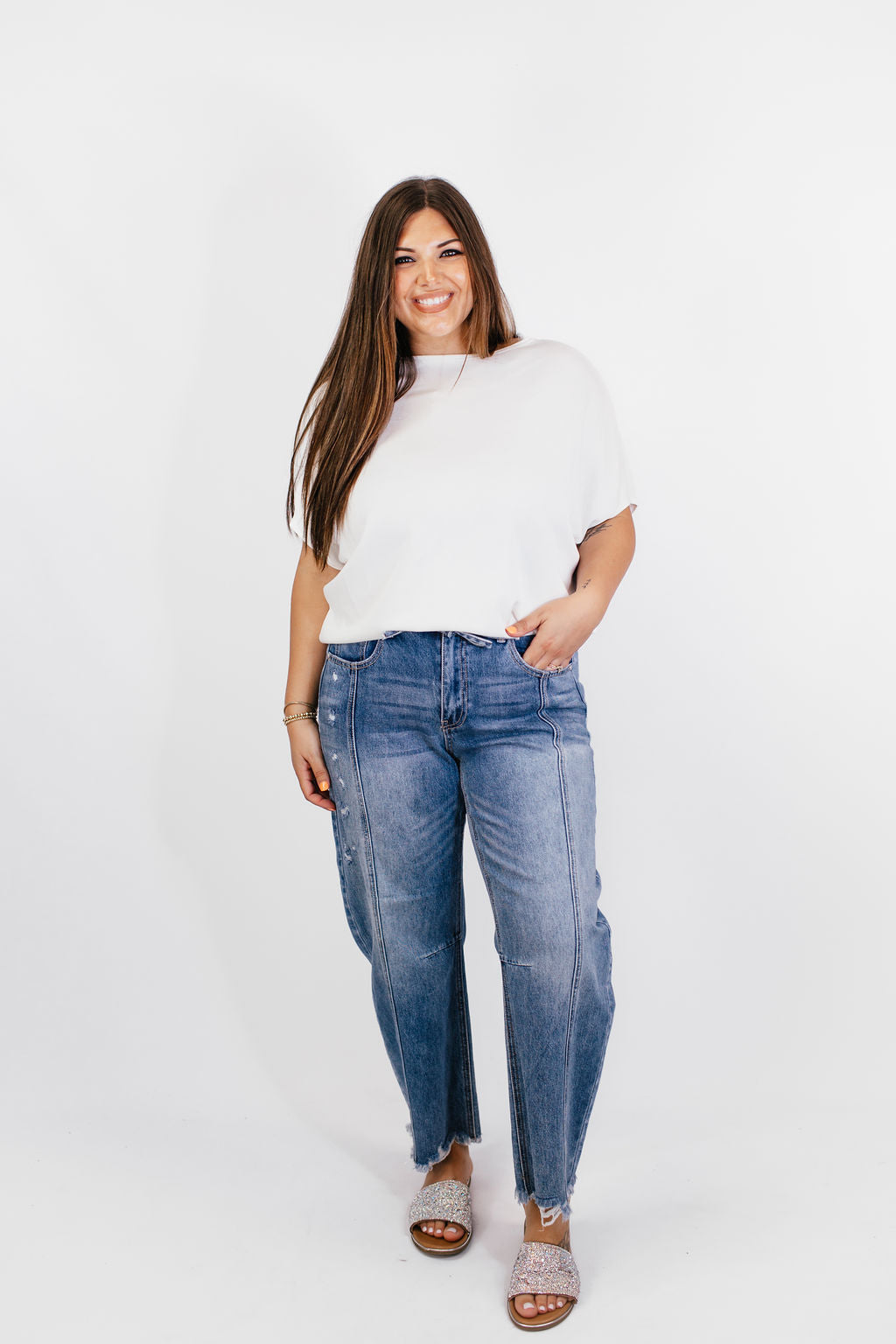 Curve Appeal Barrel Jeans - Reg/Curvy