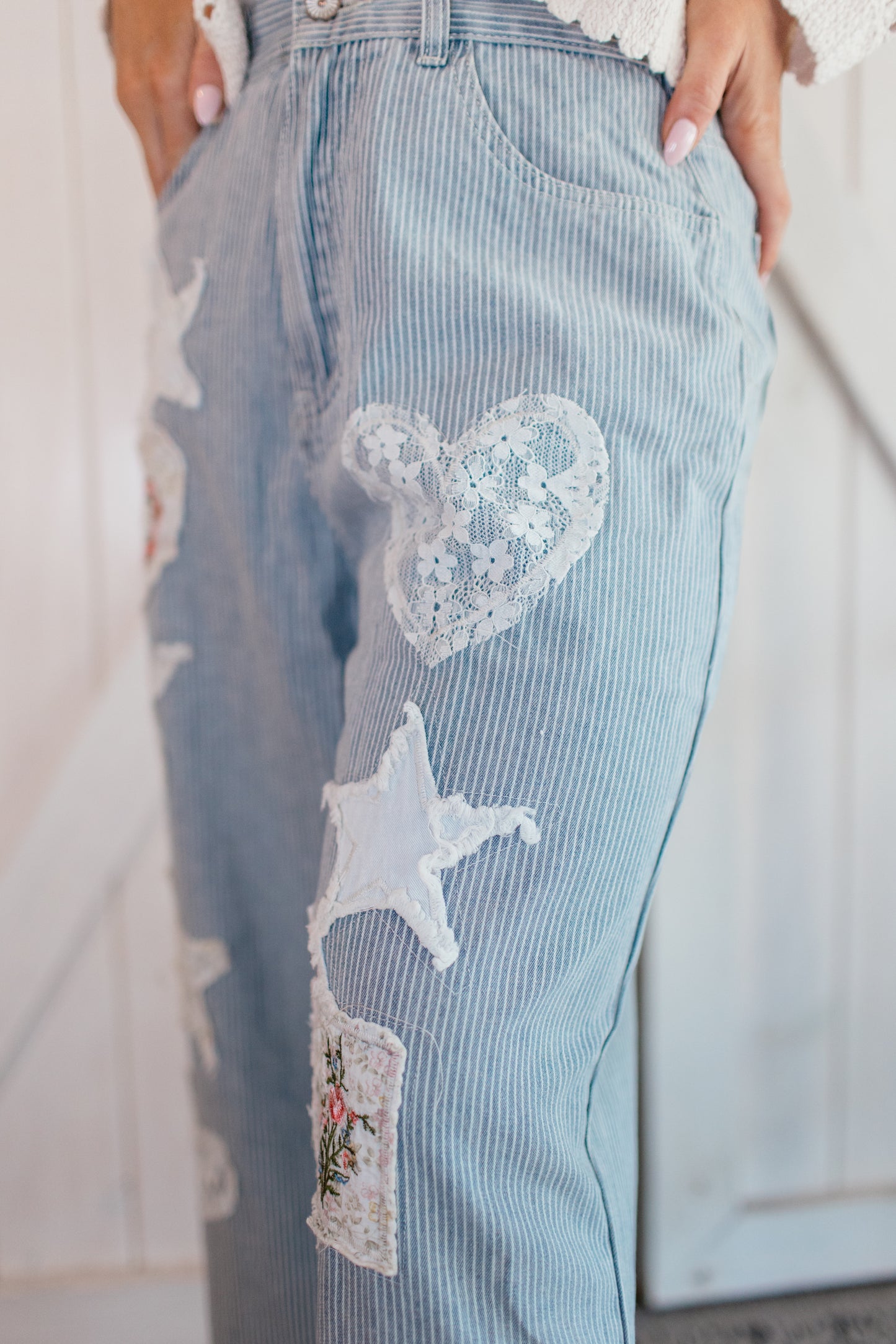 Stripe Denim Pants