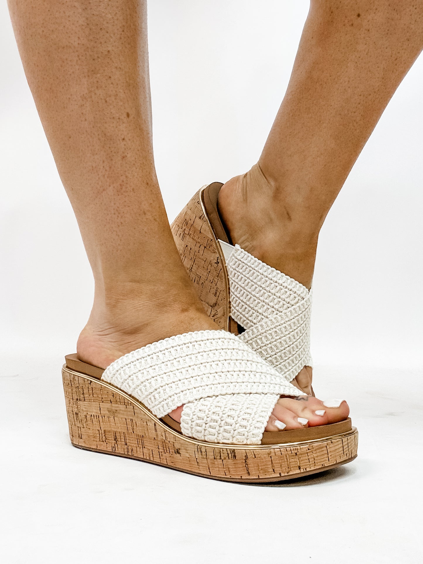 Corky's Ivory Peace Out Sandals FINAL SALE