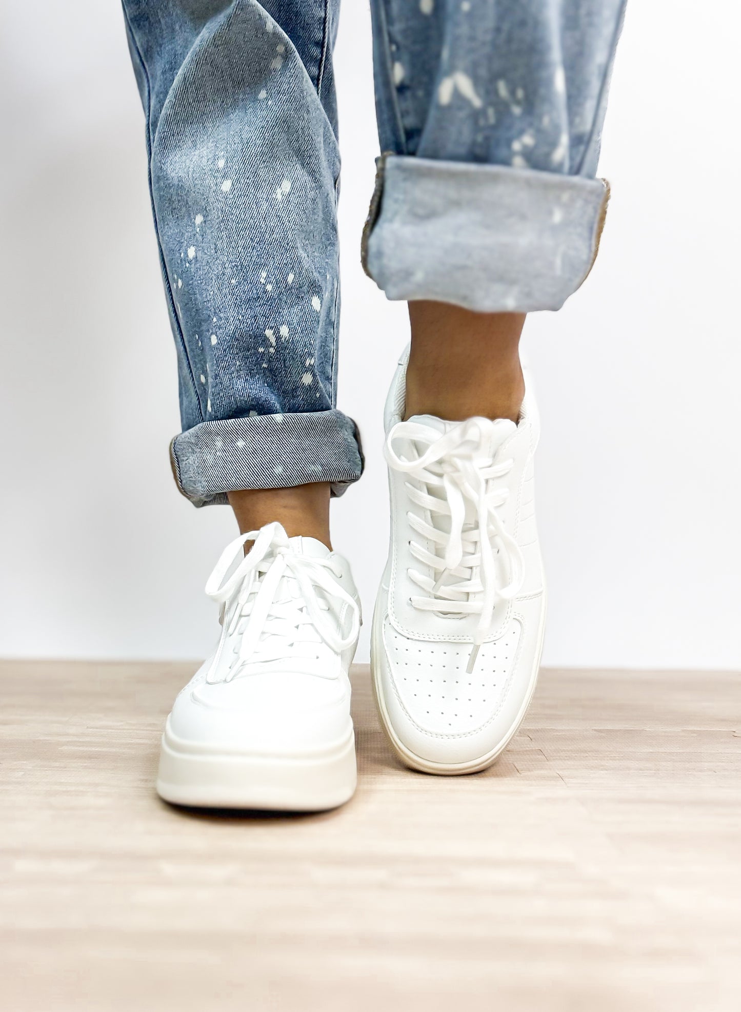 Corky's White Pregame Sneakers FINAL SALE