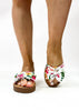 Corky's White Floral Spray Tan Sandals FINAL SALE