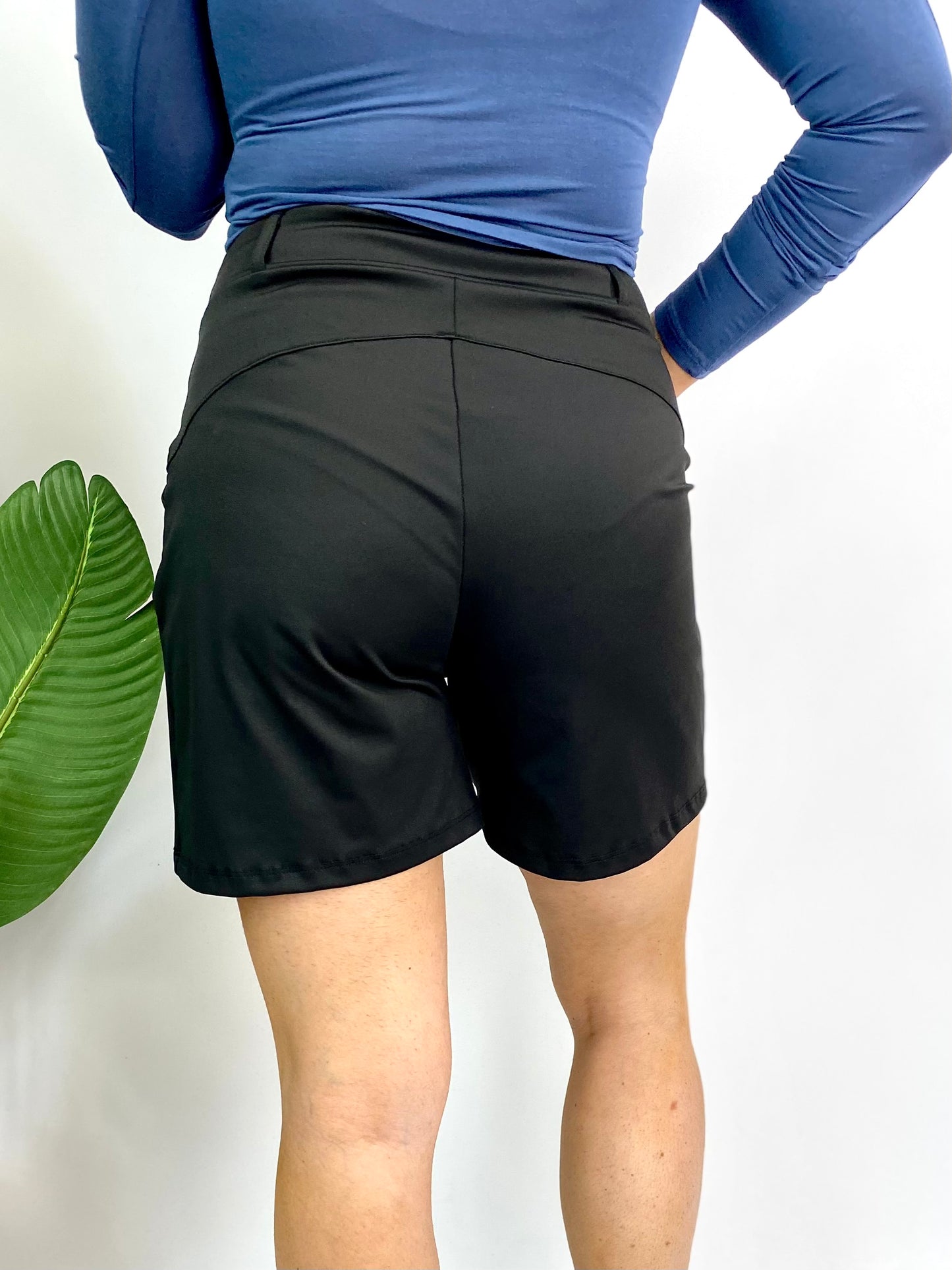 Chic & Comfy Belt Loop Shorts in Black - Reg & Curvy