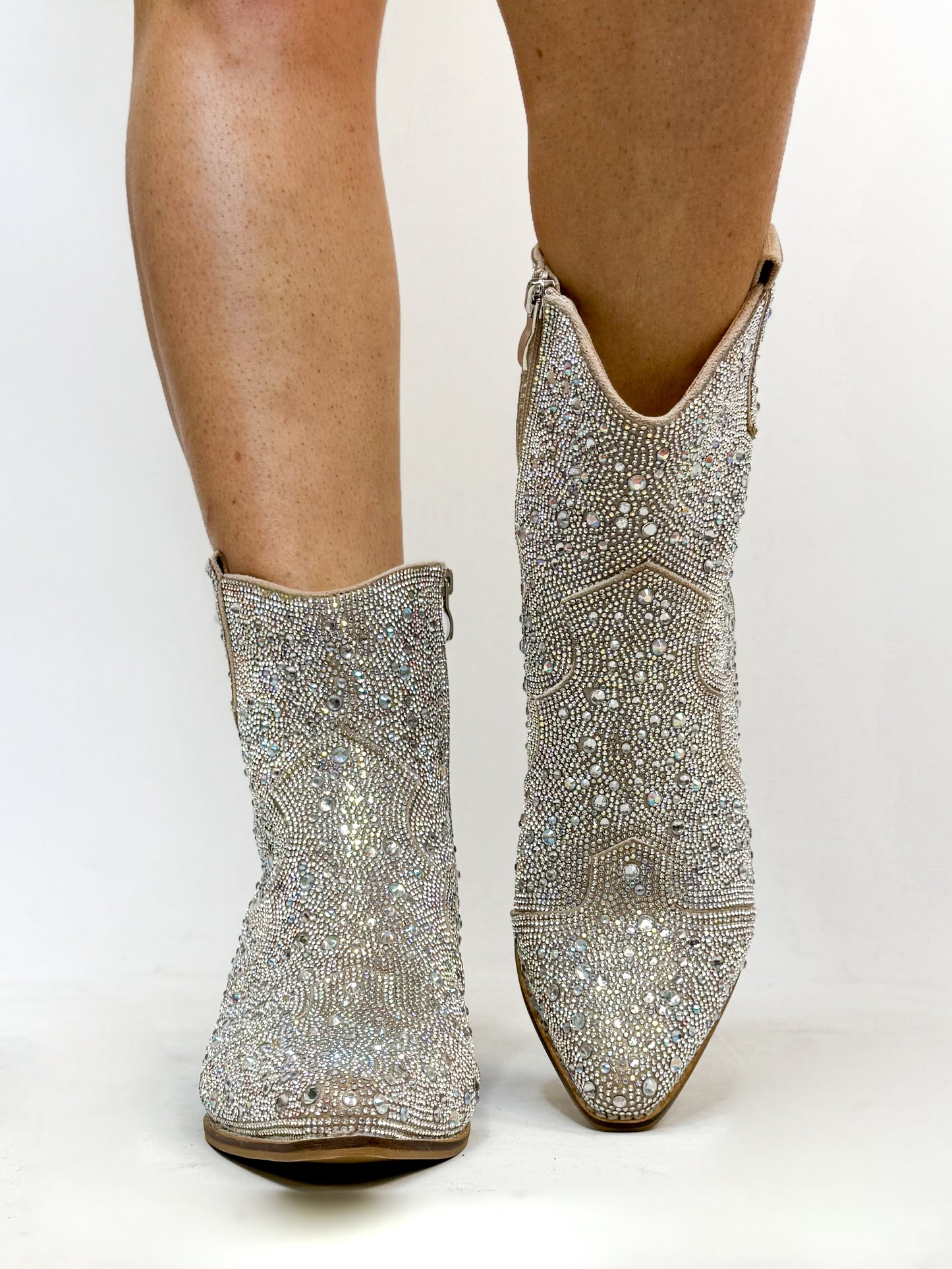 Corky's Clear Rhinestone Front Row Boots
