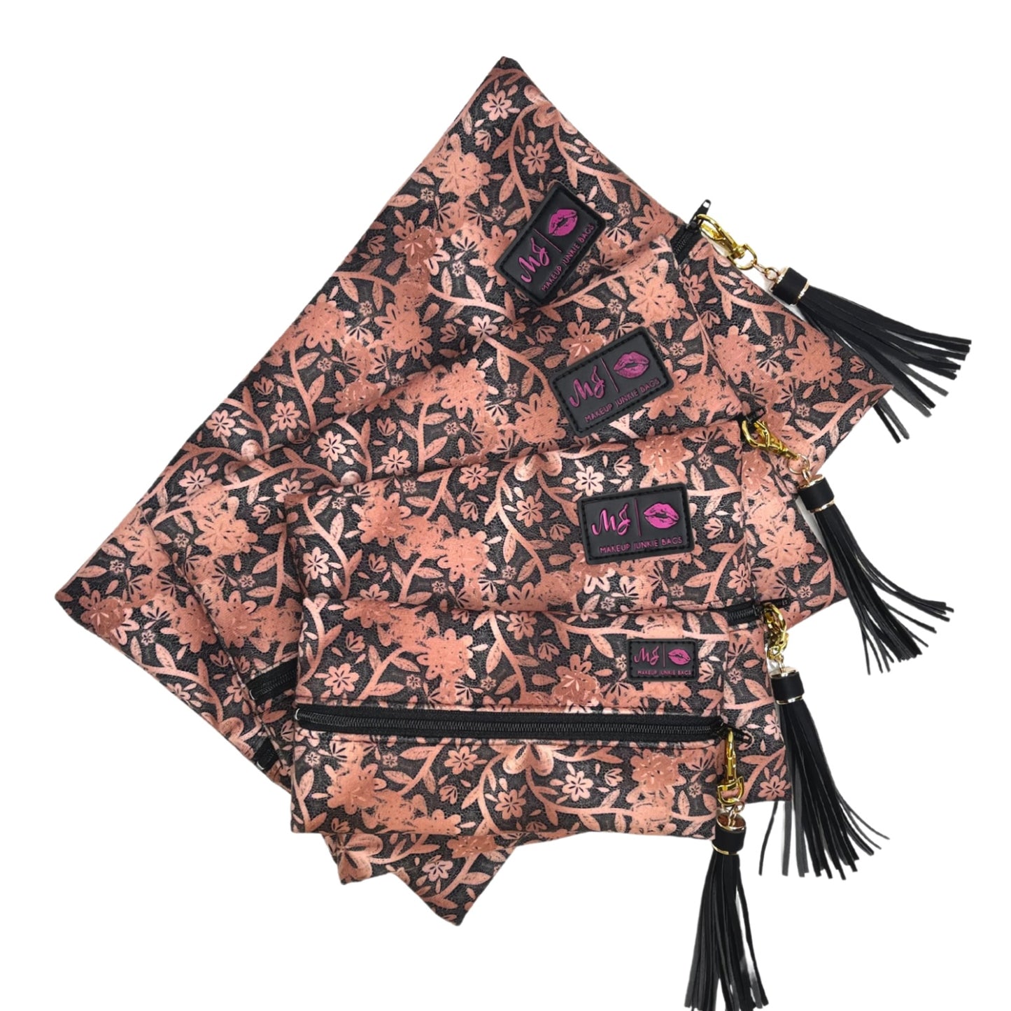 Makeup Junkie Bags - Midnight Rosé