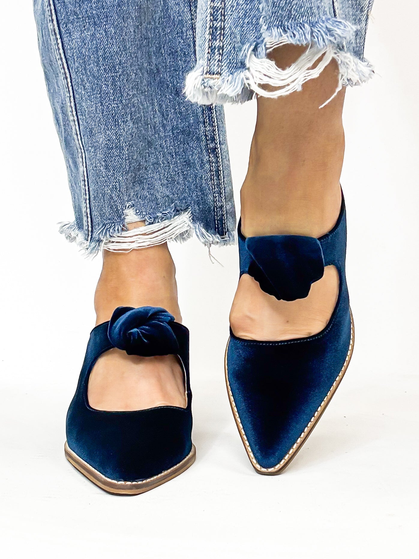 Corky's Teal Velvet Knot Gonna Happen Shoes