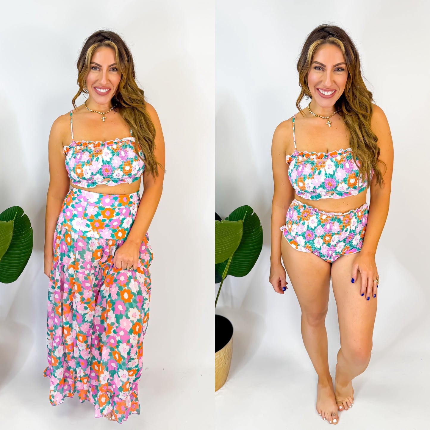 Amalfi Blooms Swim Set