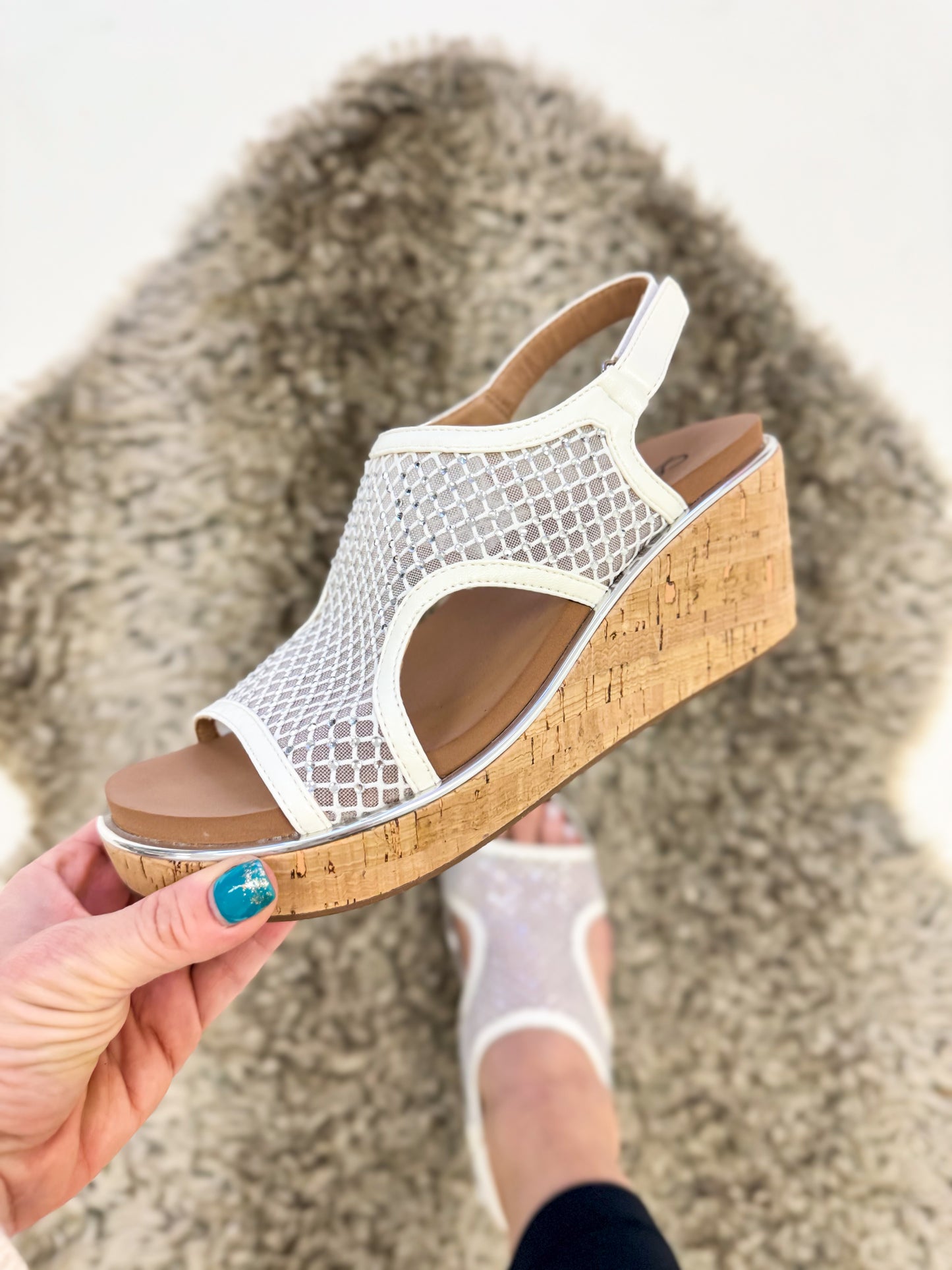 Corky's White Mesh Carley Sandals - FINAL SALE