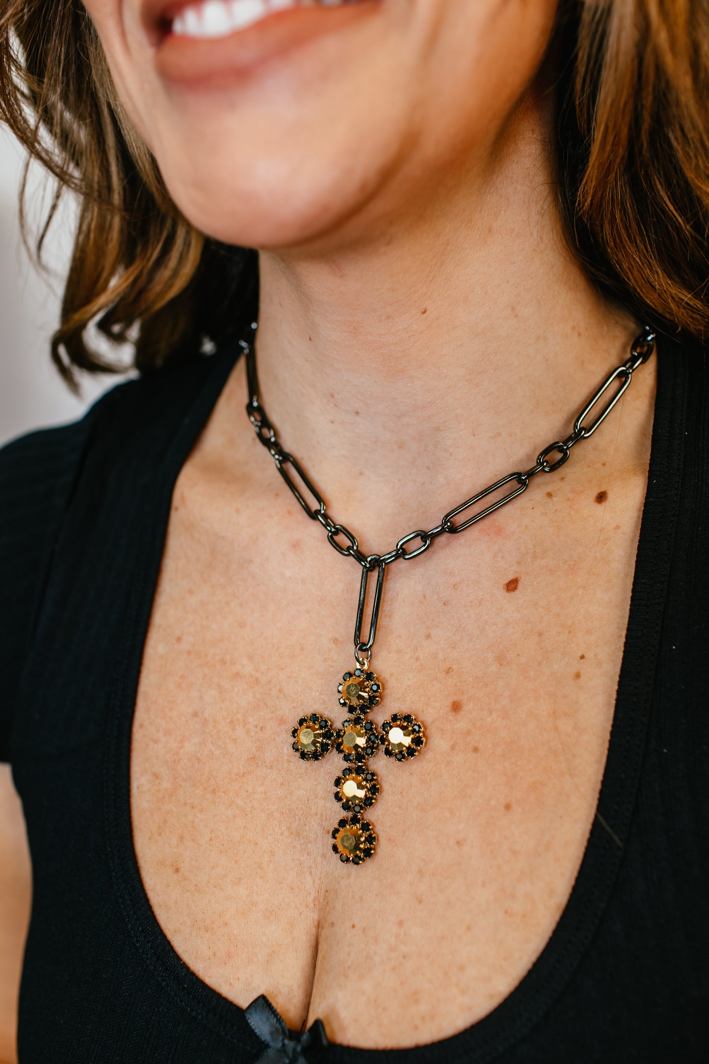 Tova The Madonna Necklace in Metallic Gold