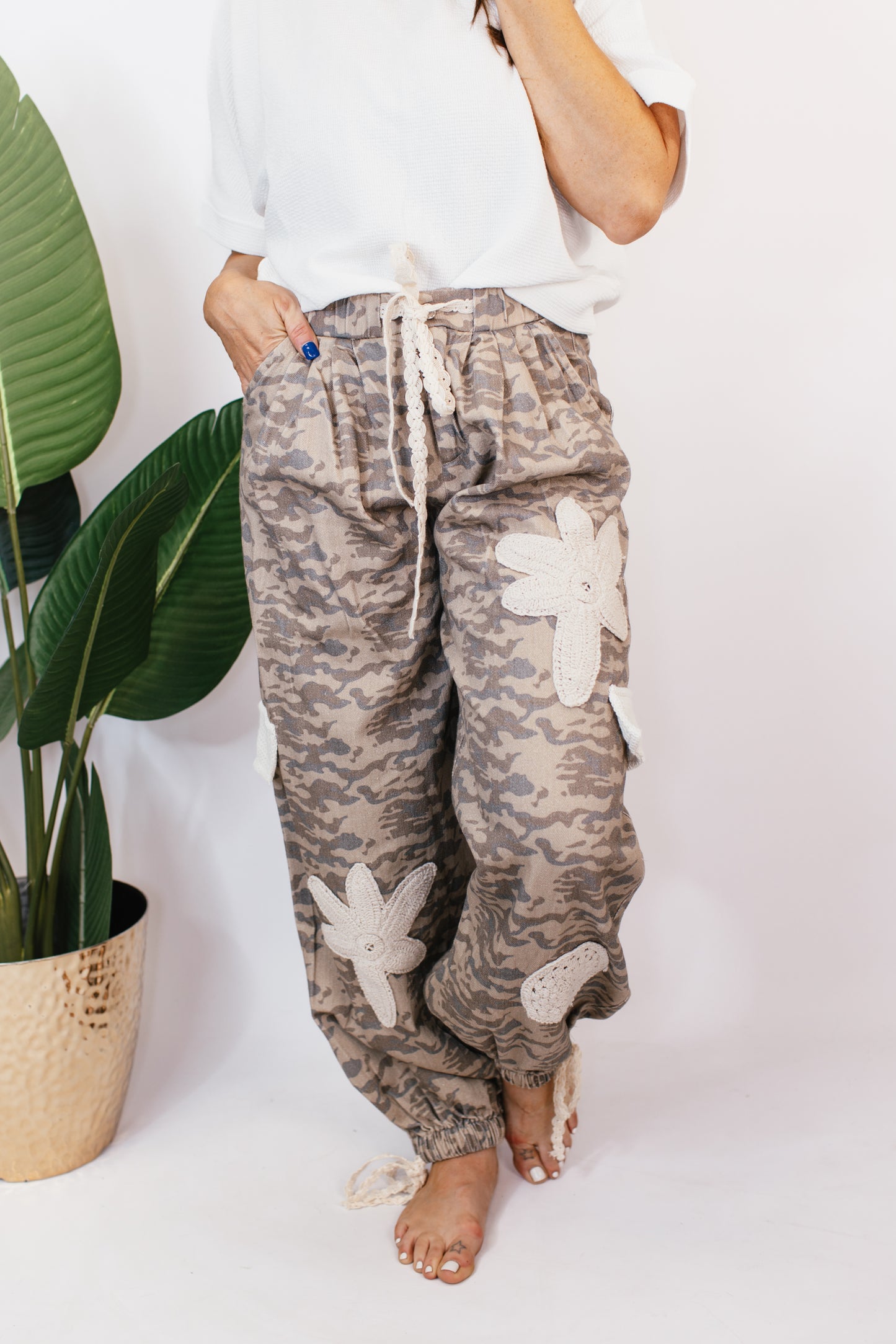 Beige Camo Pants