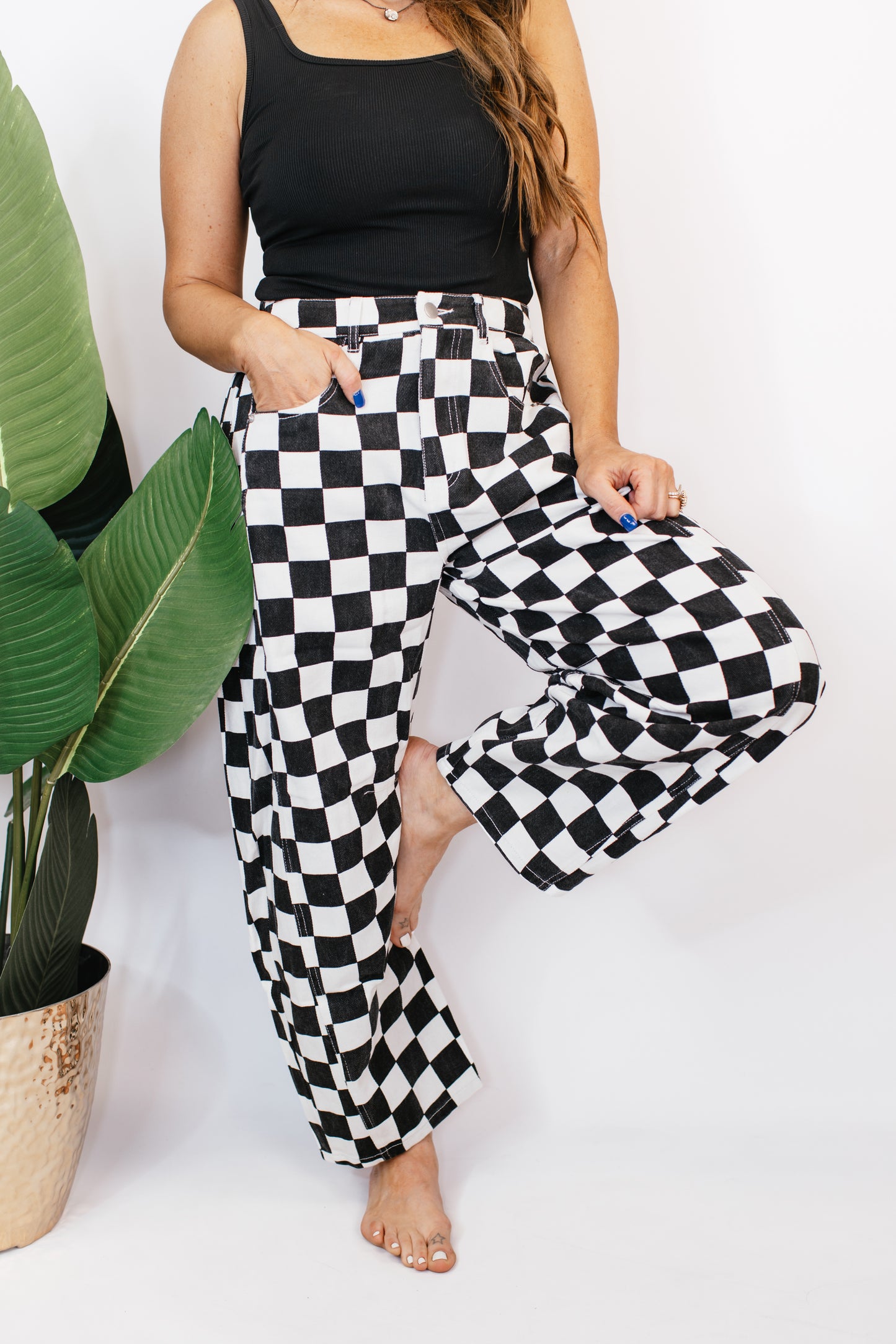 Checker Comfort Pants - Reg/Curvy