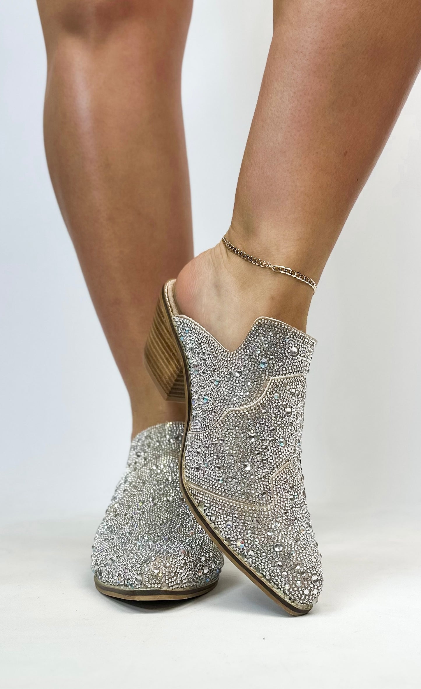 Corky's Clear Rhinestones Tex Mex Shoes