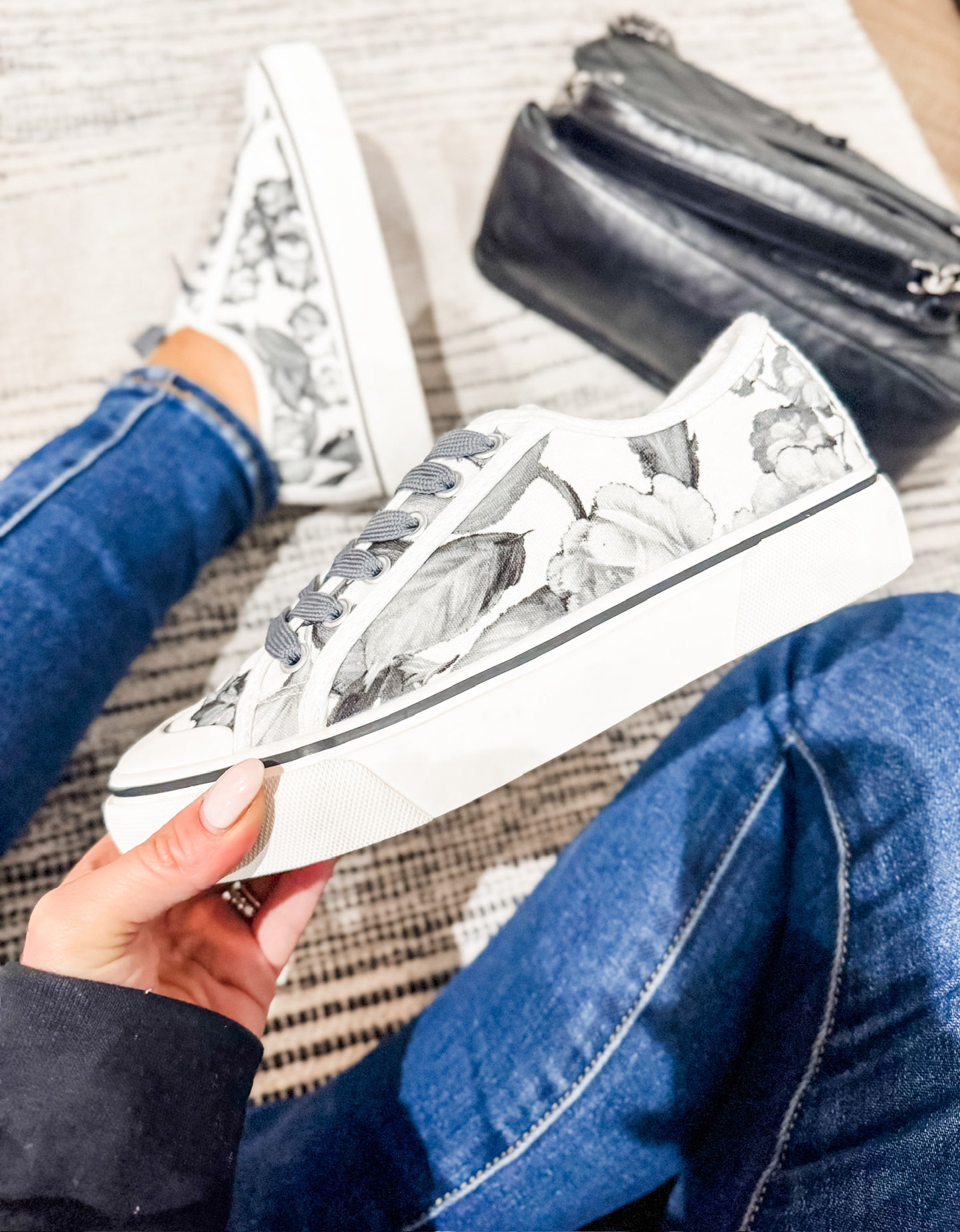 Corky's White Black Floral Waiting List Shoes FINAL SALE