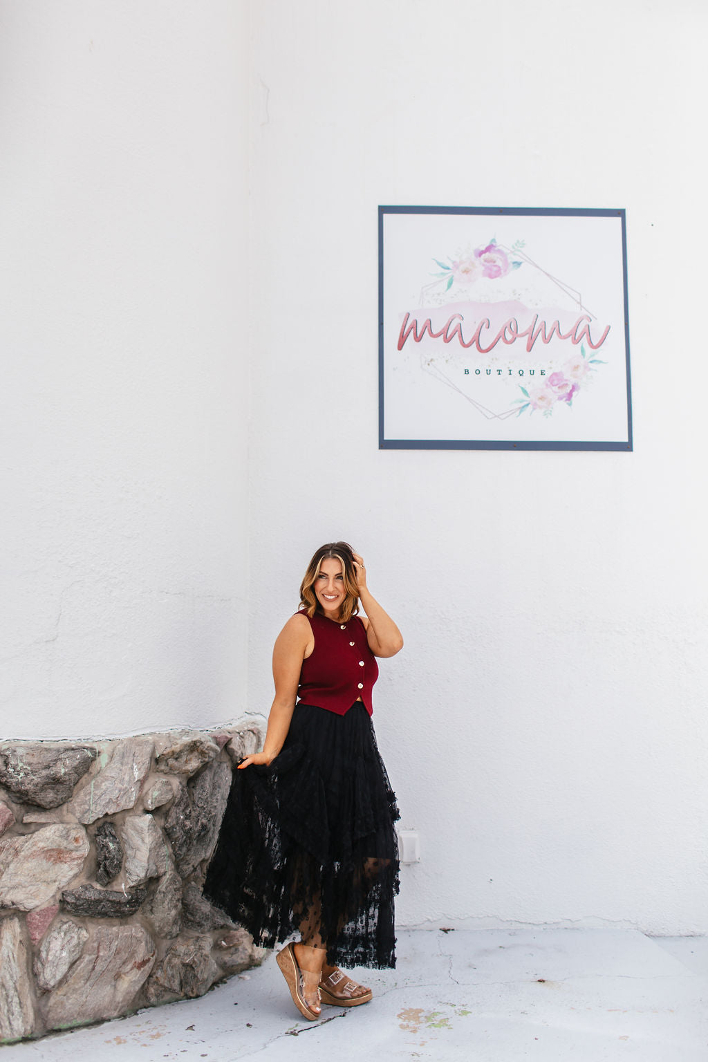 Black Lace Reverie Skirt
