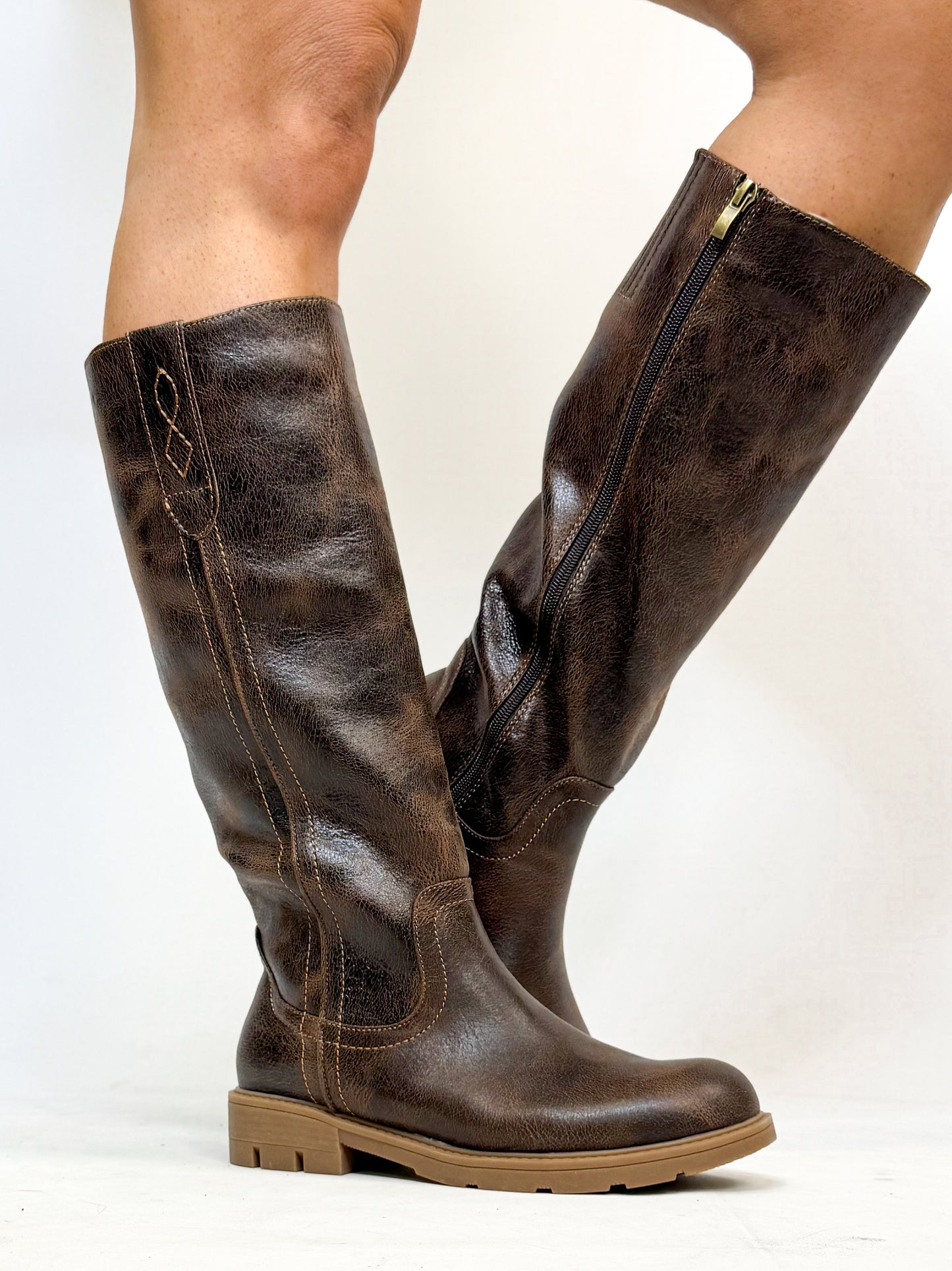 Corky's Espresso Crinkle Gallop Boots