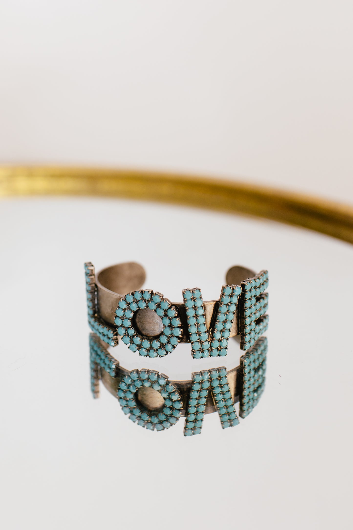 Tova LA LA Love Cuff in Antique Silver Turquoise - FINAL SALE