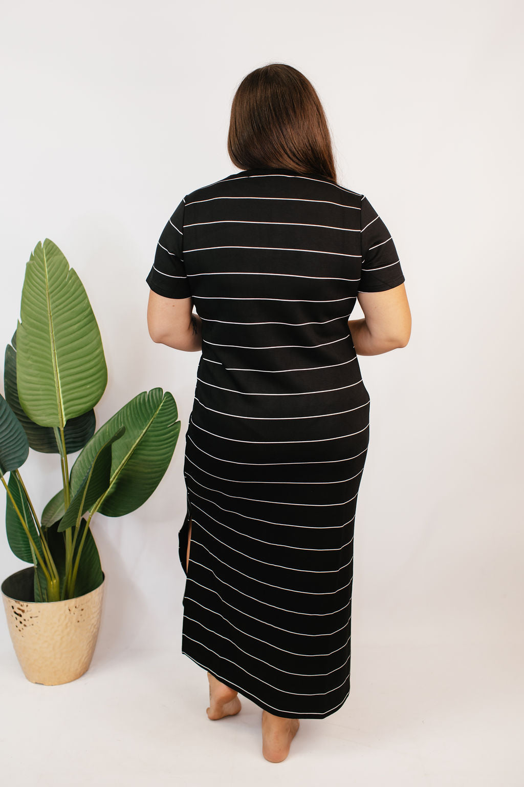 Weekend Stroll Striped Midi Dress