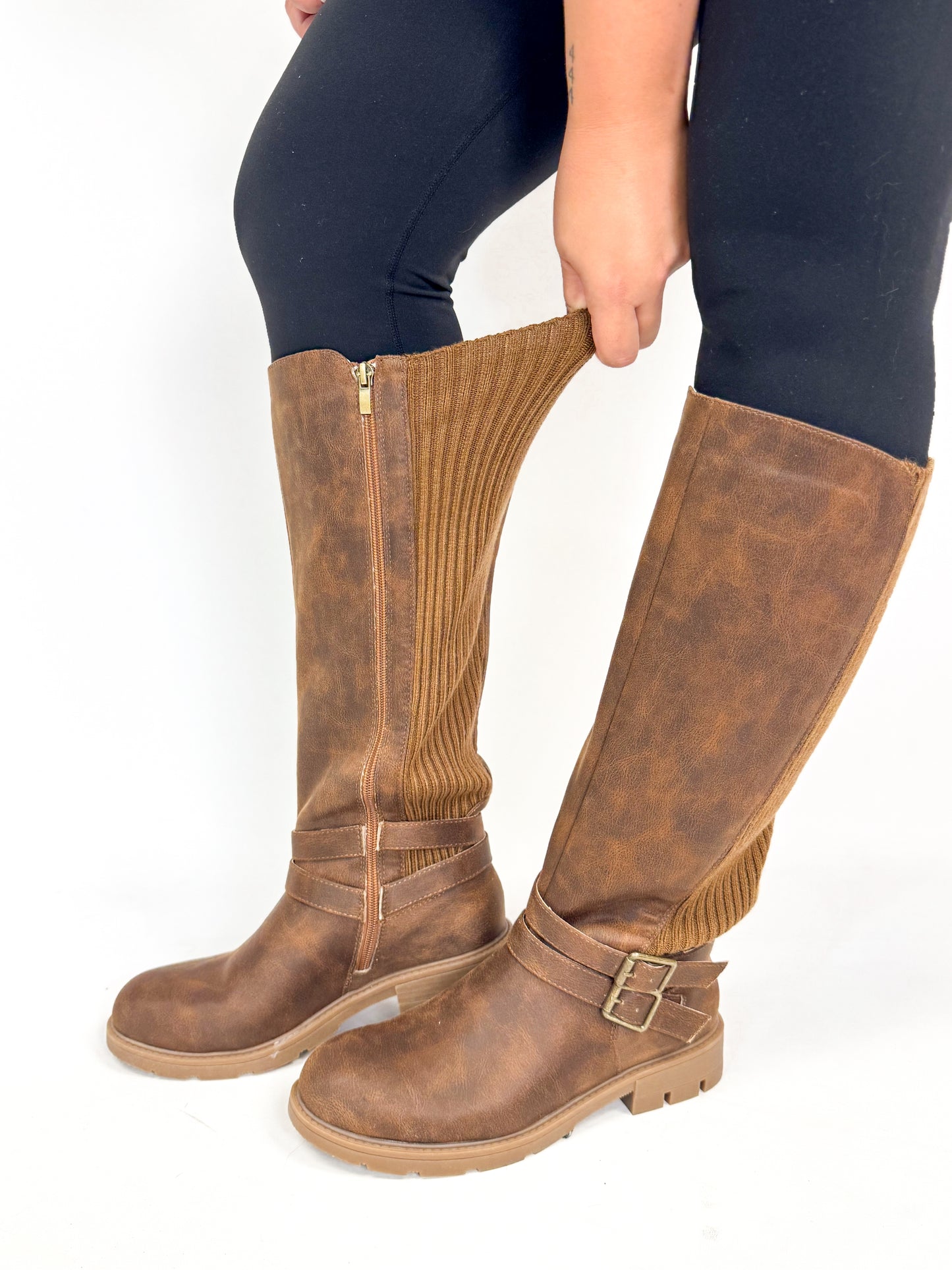 Corky's Mahogany Hay Bale Wide Calf Friendly Boots