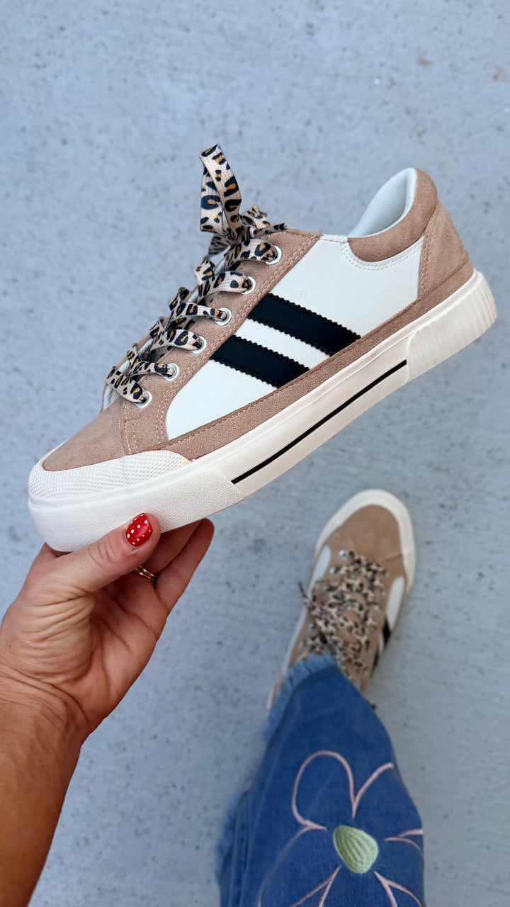 Corky's Sand White Black That's Her Sneakers