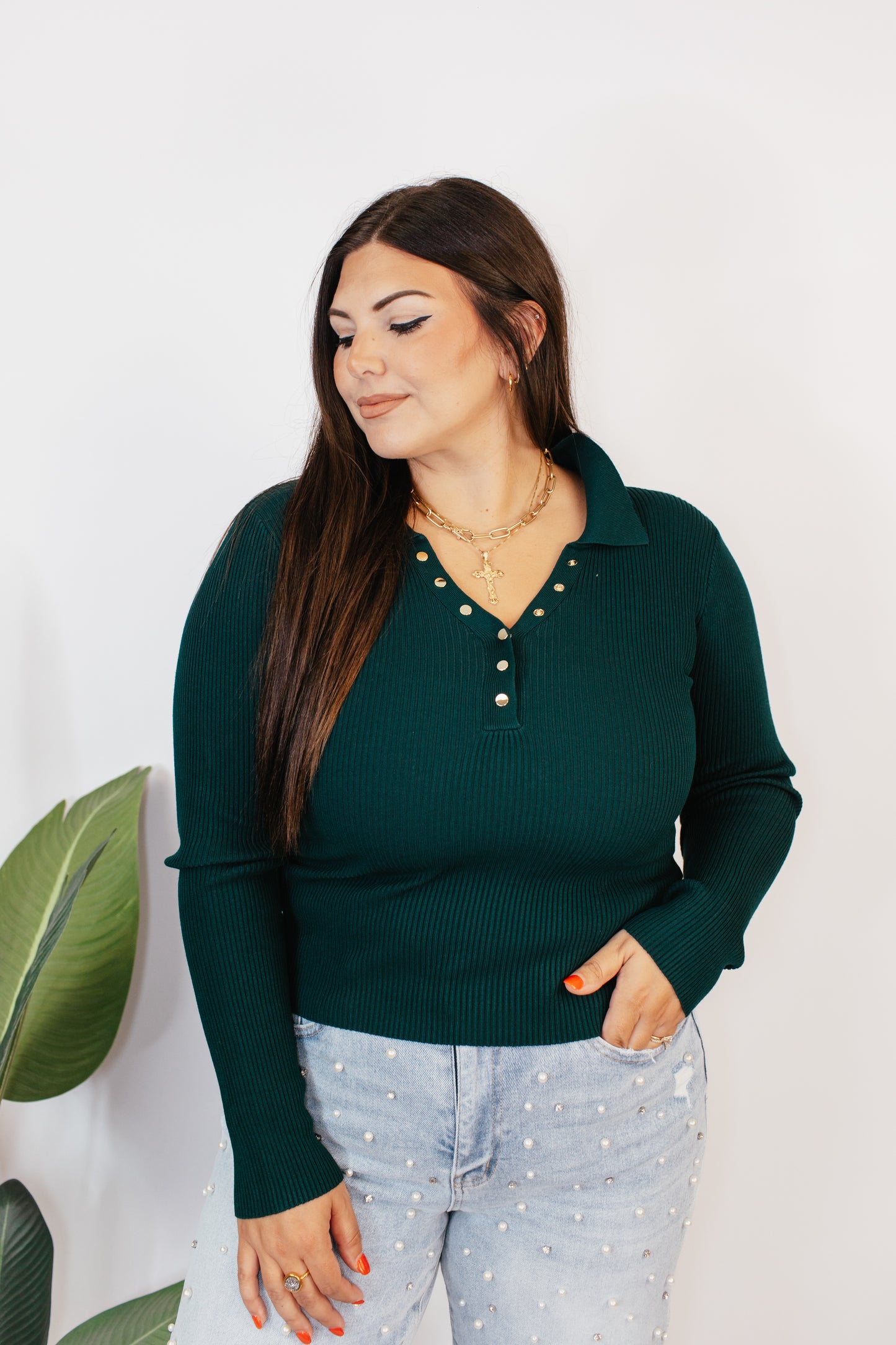 Cozy Up Henley Top - Reg & Curvy