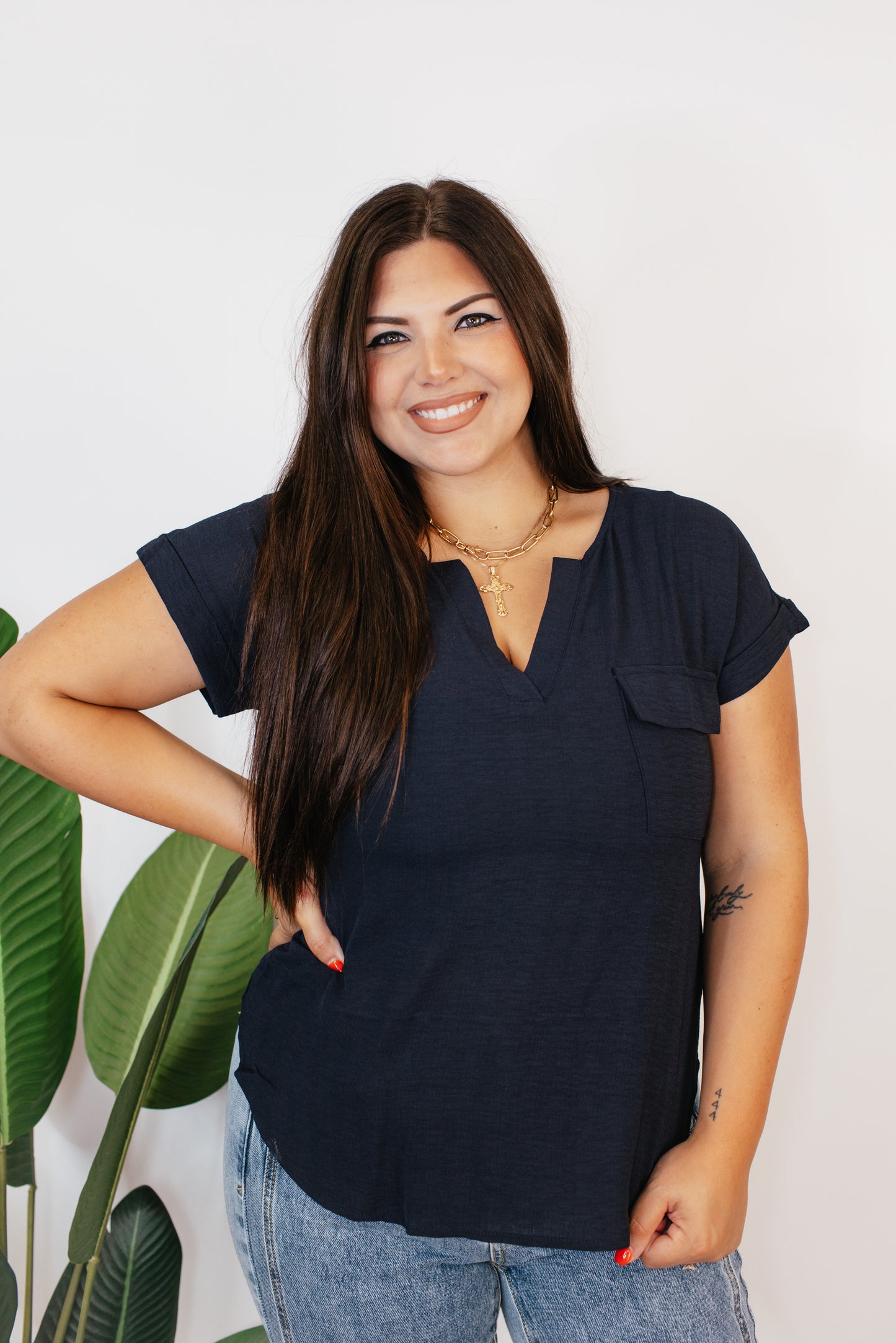 Navy & Necessary Top - Reg & Curvy
