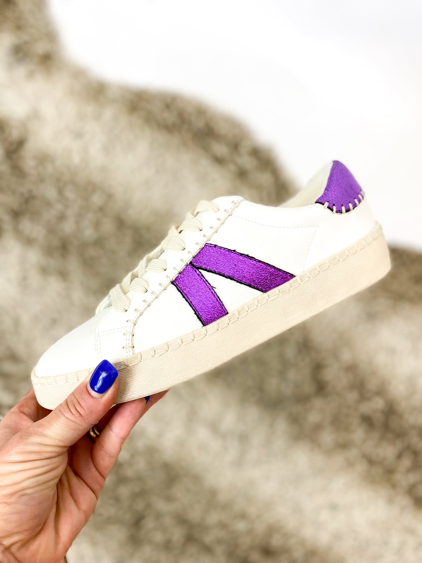 Corky's White Purple Friend Zone Sneakers