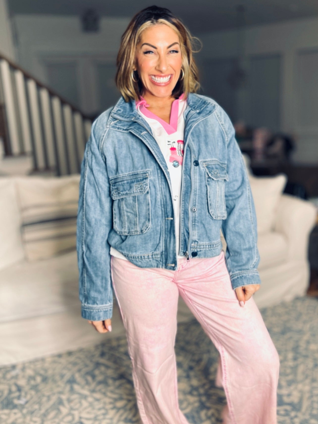 Risen Pink Skies Jeans