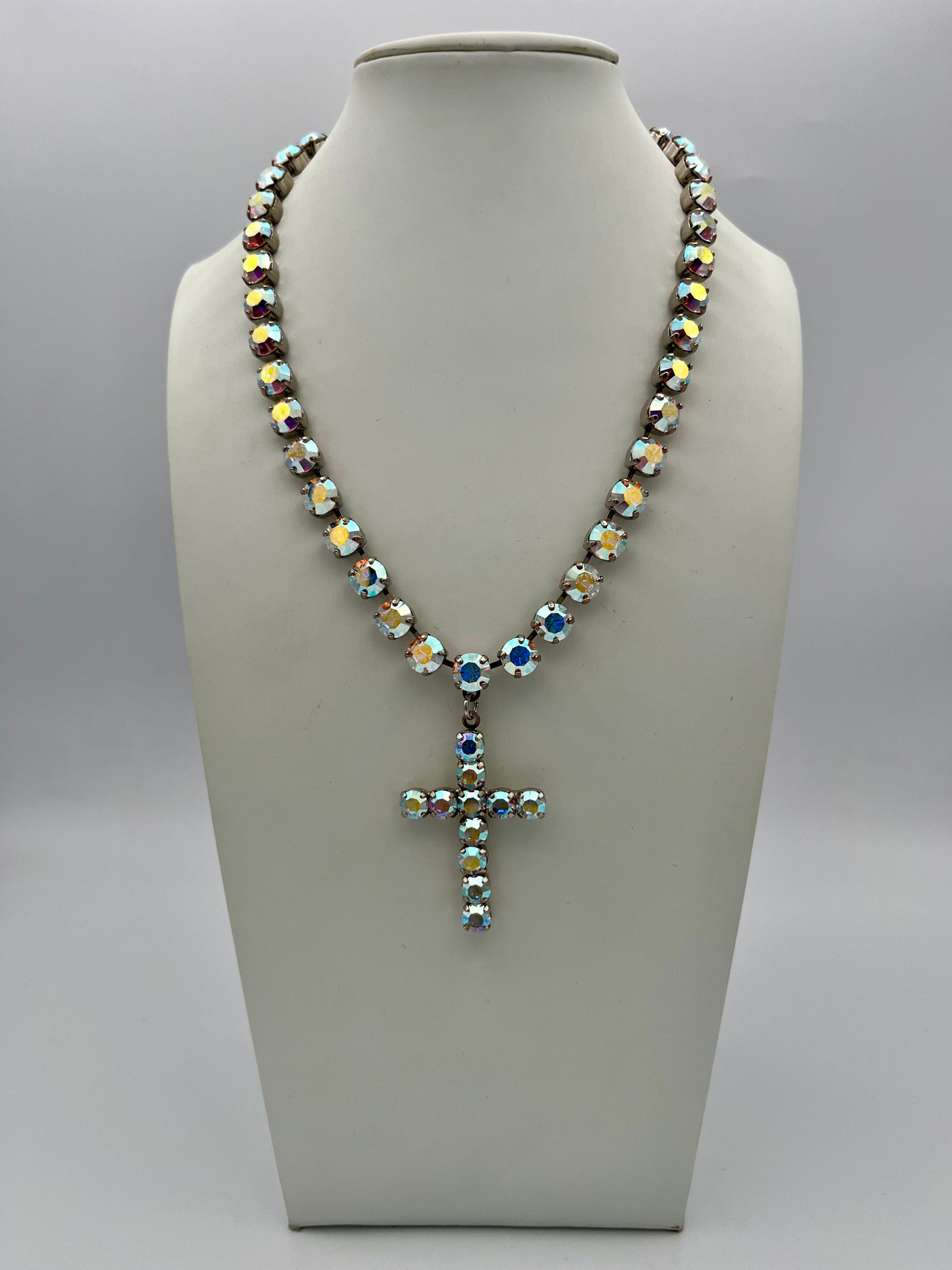 Tova Mini Donatella Necklace In Silver/Crystal AB