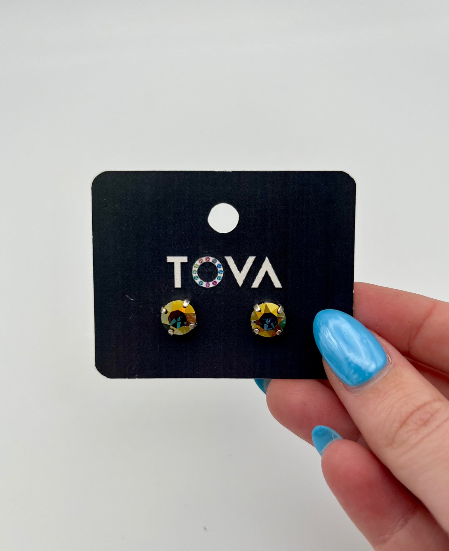 Tova Oakland Studs In Antique Silver Majestic Green