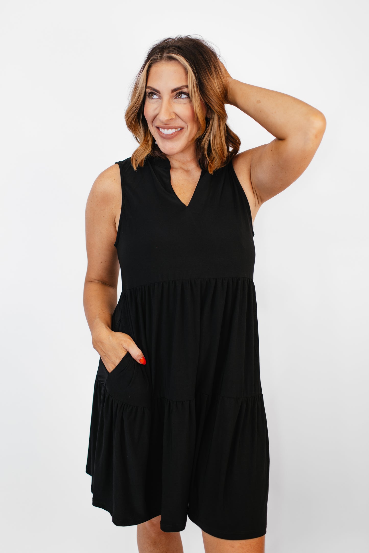 Flow And Go Dress in Black - Reg/Curvy FINAL SALE