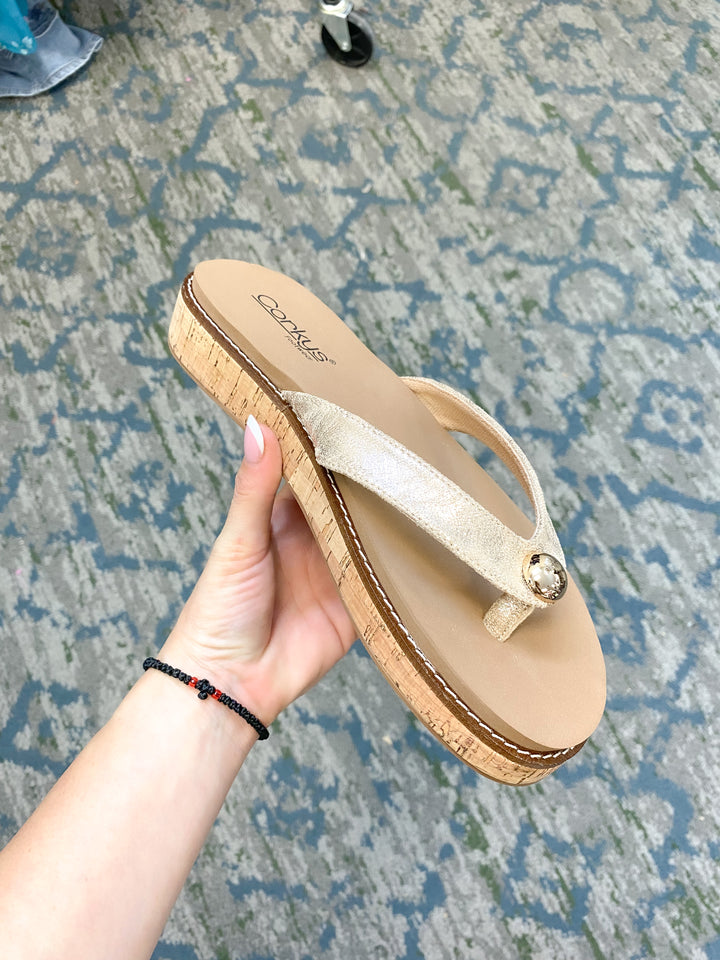 Corky's Gold Off The Deep End Sandals