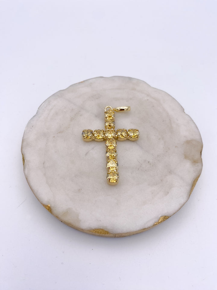 Cross Charm in Radiant Yellow