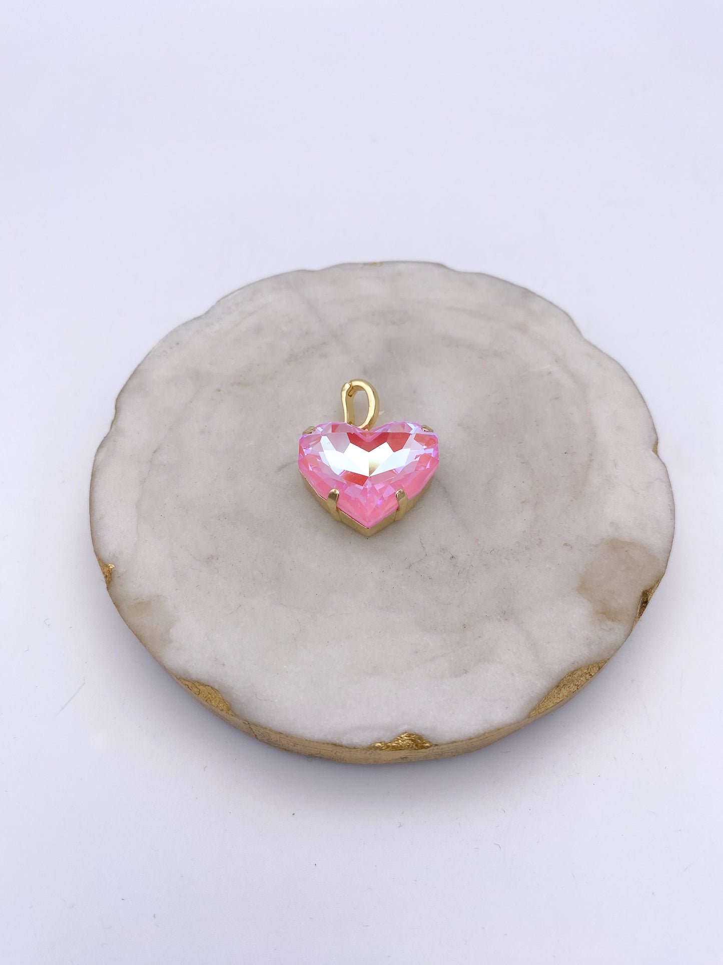 Medium Heart Charm in Pink Dreams