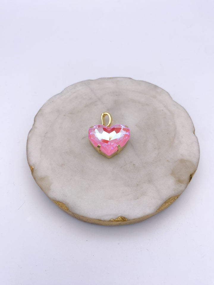 Medium Heart Charm in Pink Dreams