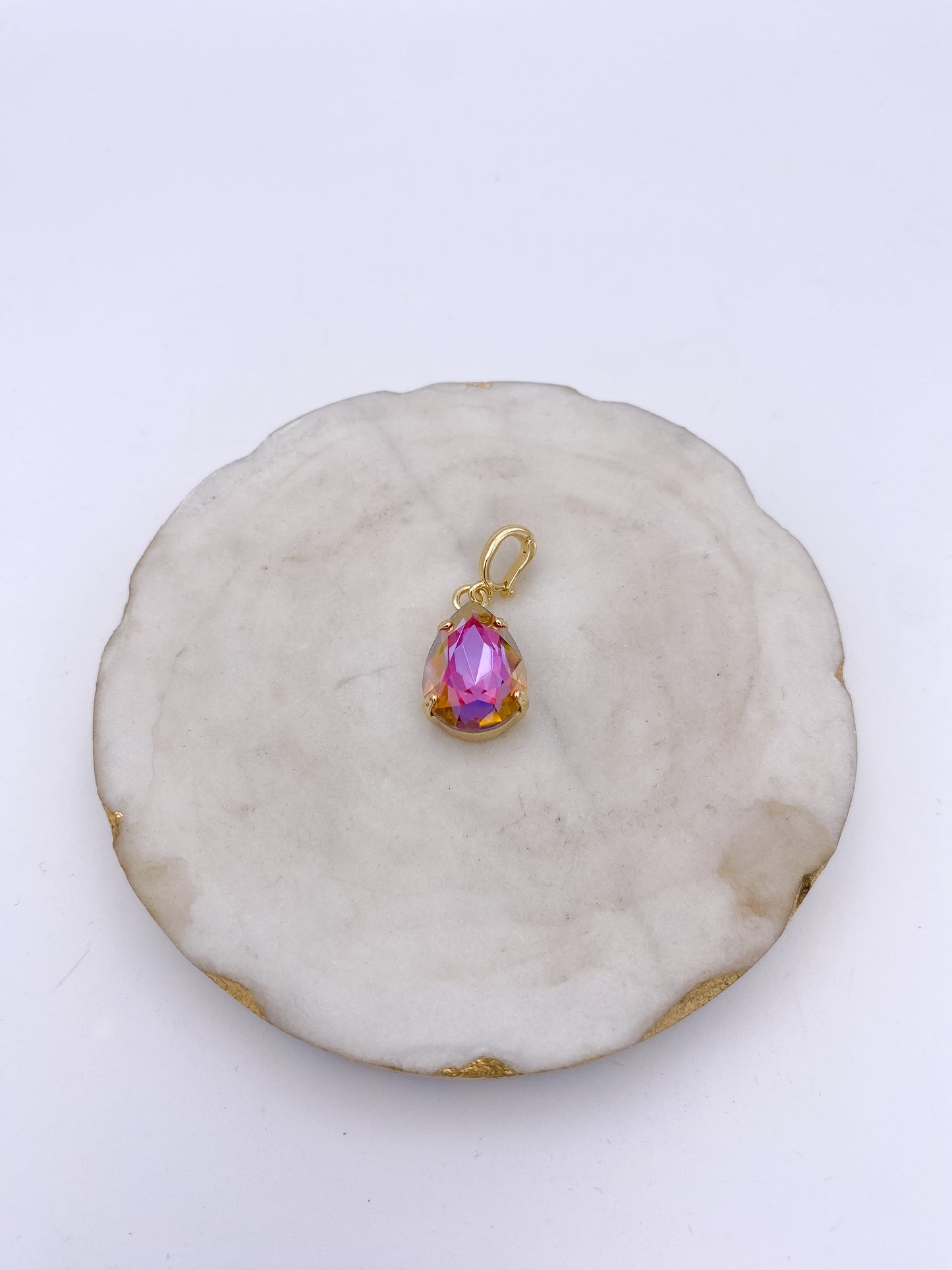 Teardrop Charm in Candy Sunset