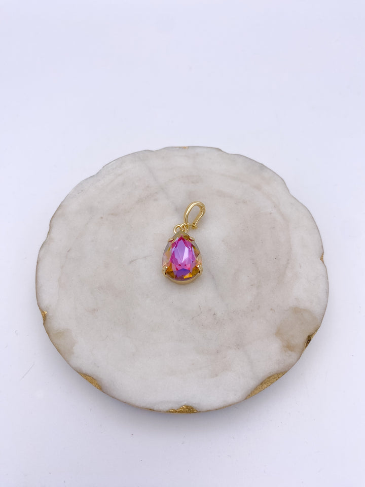 Teardrop Charm in Candy Sunset