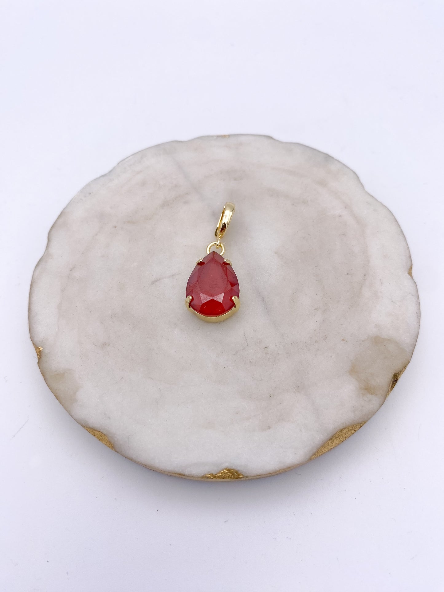 Teardrop Charm in Ruby
