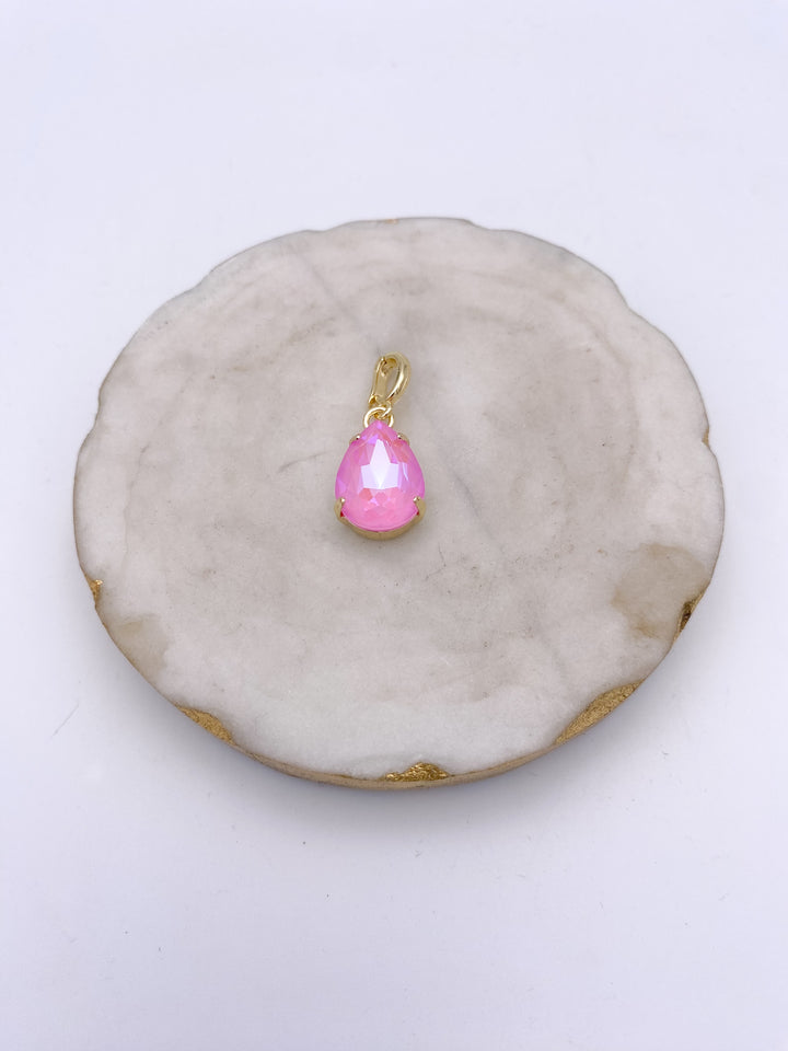Teardrop Charm in Bubble Gum