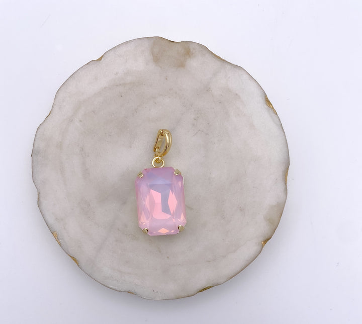 Rectangular Charm in Light Pink